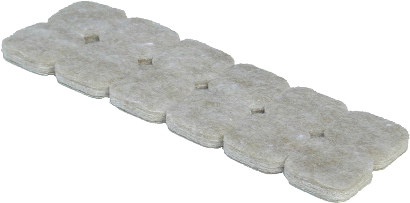 Shepherd Hardware 9815 Heavy-Duty Self-Adhesive Furniture Pad, Felt, Beige, 1 in L, 1 in W, 3/16 in Thick, Square
