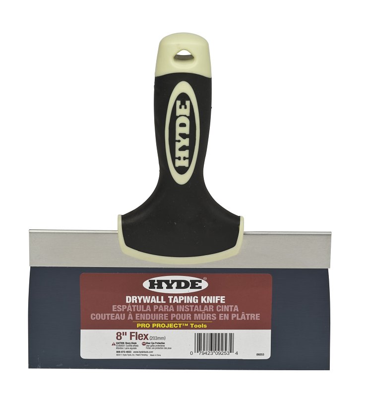 Hyde Pro Project 09253 Knife, 8 in L Blade, Steel Blade, Taping Blade, Ergonomic Handle