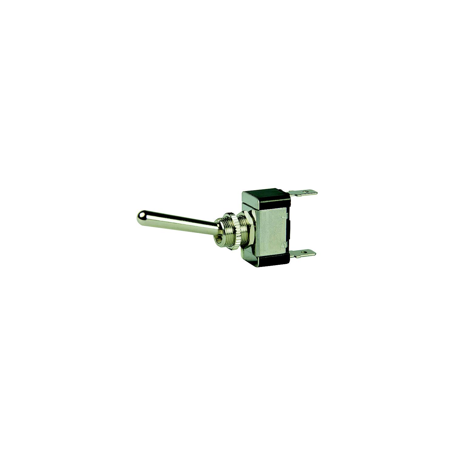 BEP 1002013 Chrome Plated Toggle Switch, Off-On, SPST, 1/4â³ Blade Terminals