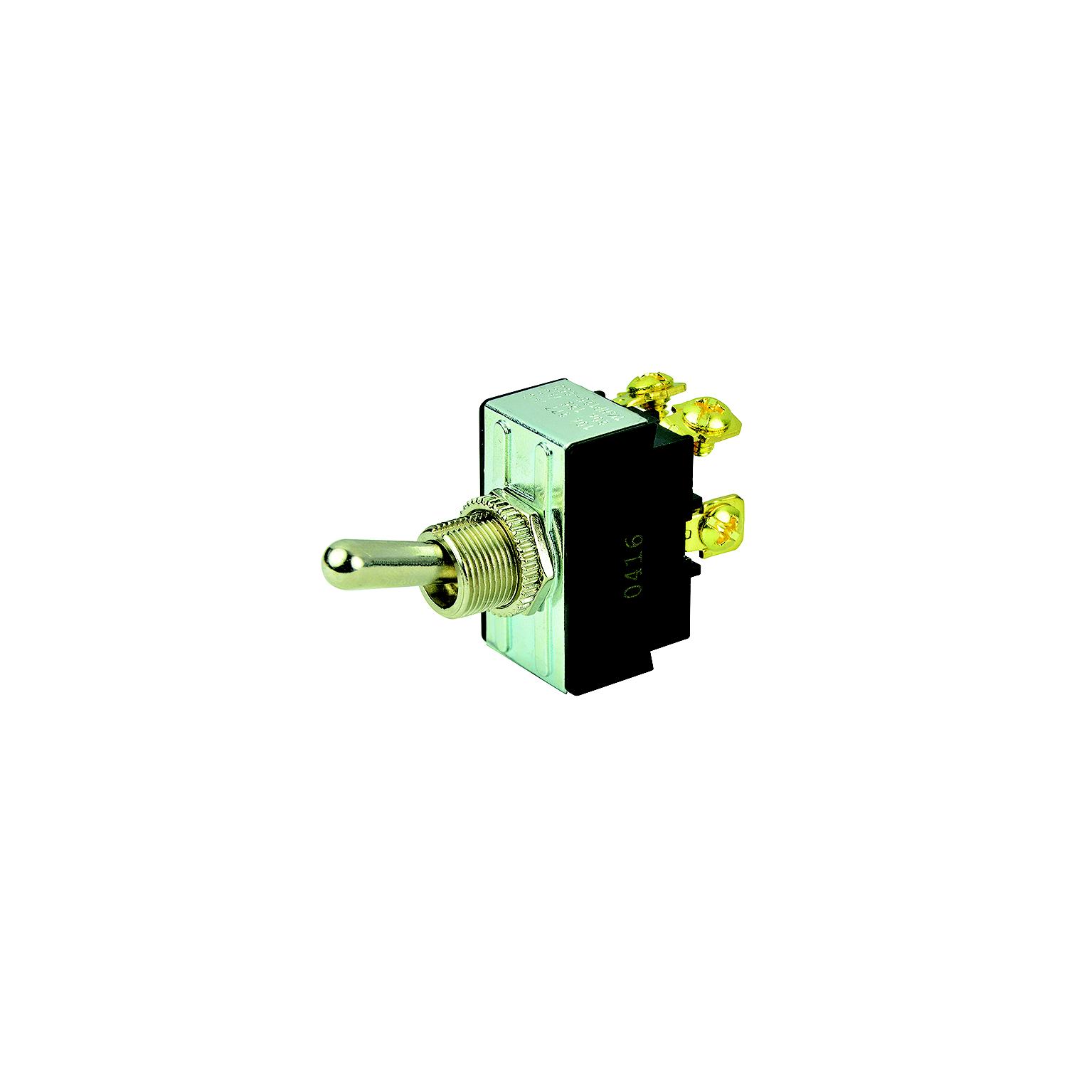 BEP 1002017 Chrome Plated Toggle Switch, Off-On, DPDT, #6-32 Screw Terminals