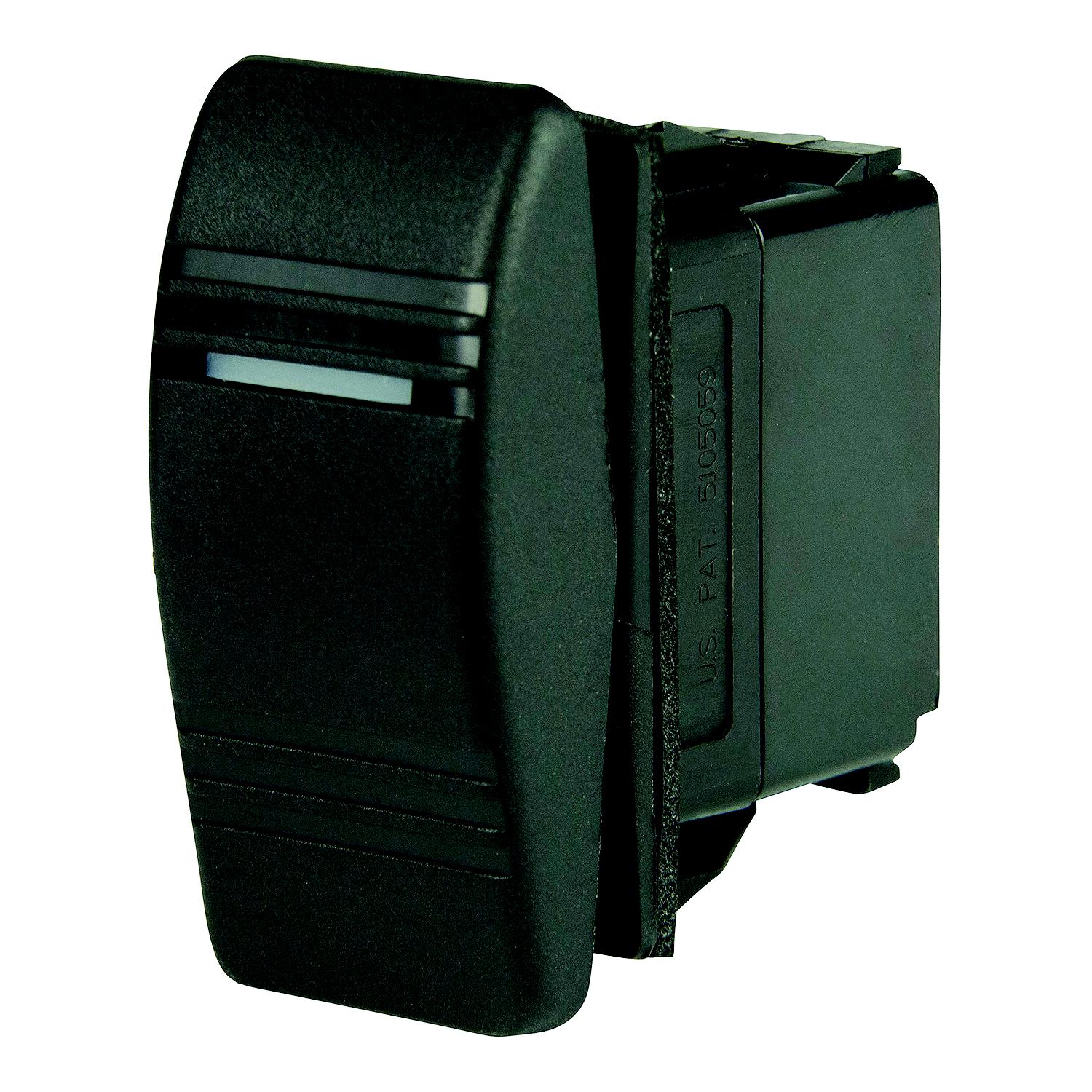 BEP 1001805 Weather Resistant Contura Rocker Switch, On-Off-(On), SPDT, 1/4â³ Blade Terminals, Illuminated Amber