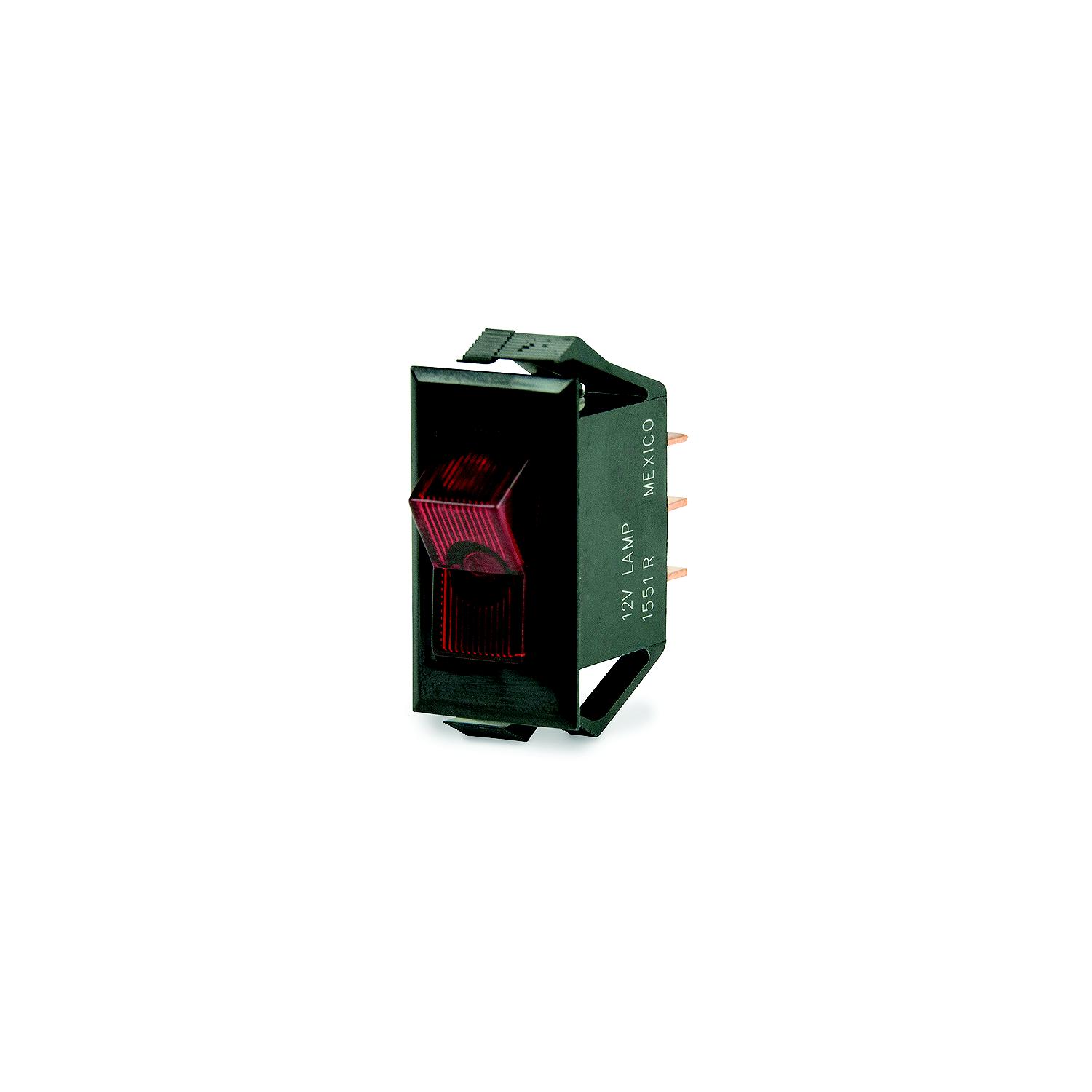 BEP 1001705 Illuminated Rocker Switch, Off-On, SPST, Illuminated Red