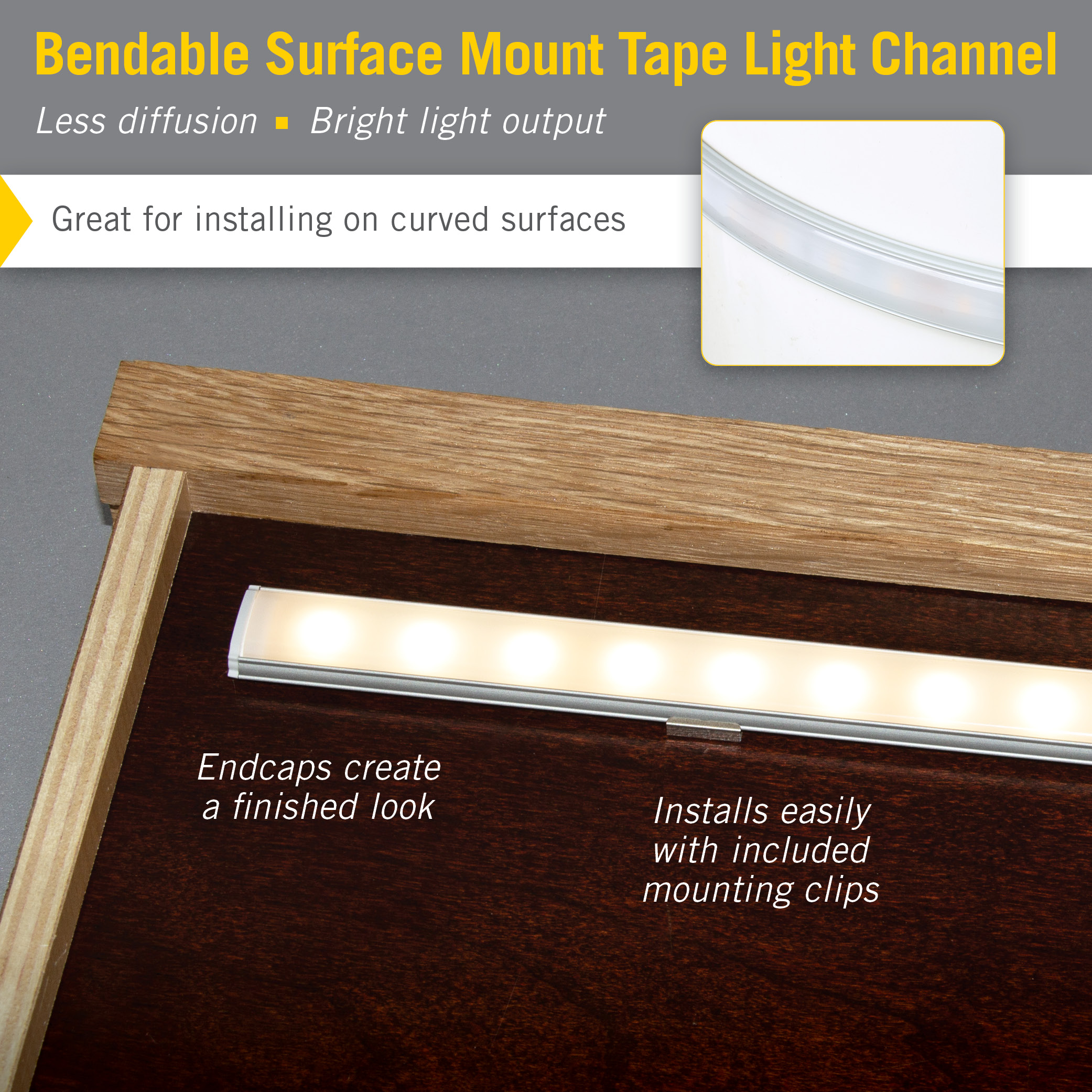 LED Tape Light Mounting Channel - Picture 9 of 26