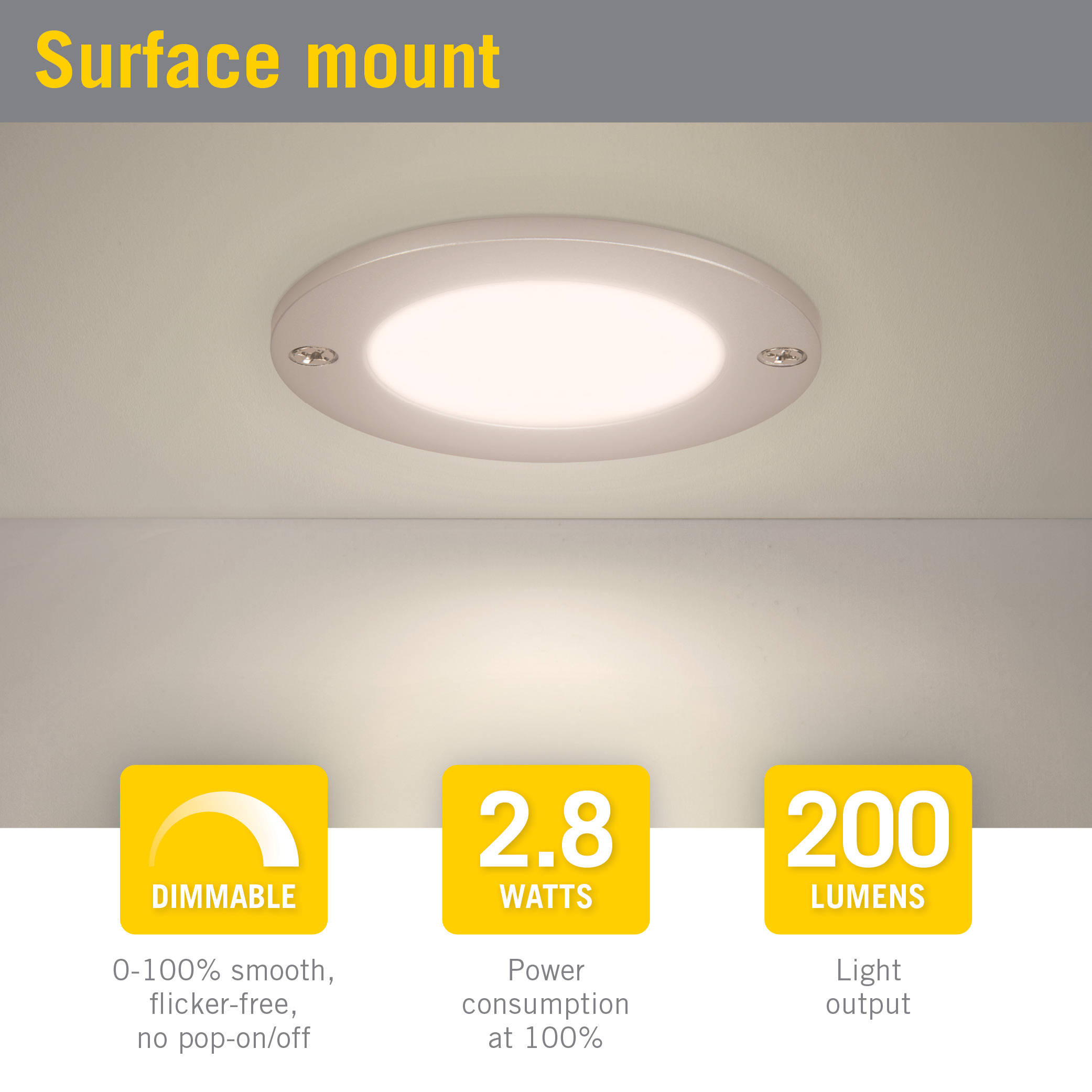 Disc & Square Low Profile Under Cabinet LED Puck Lights - Picture 8 of 18