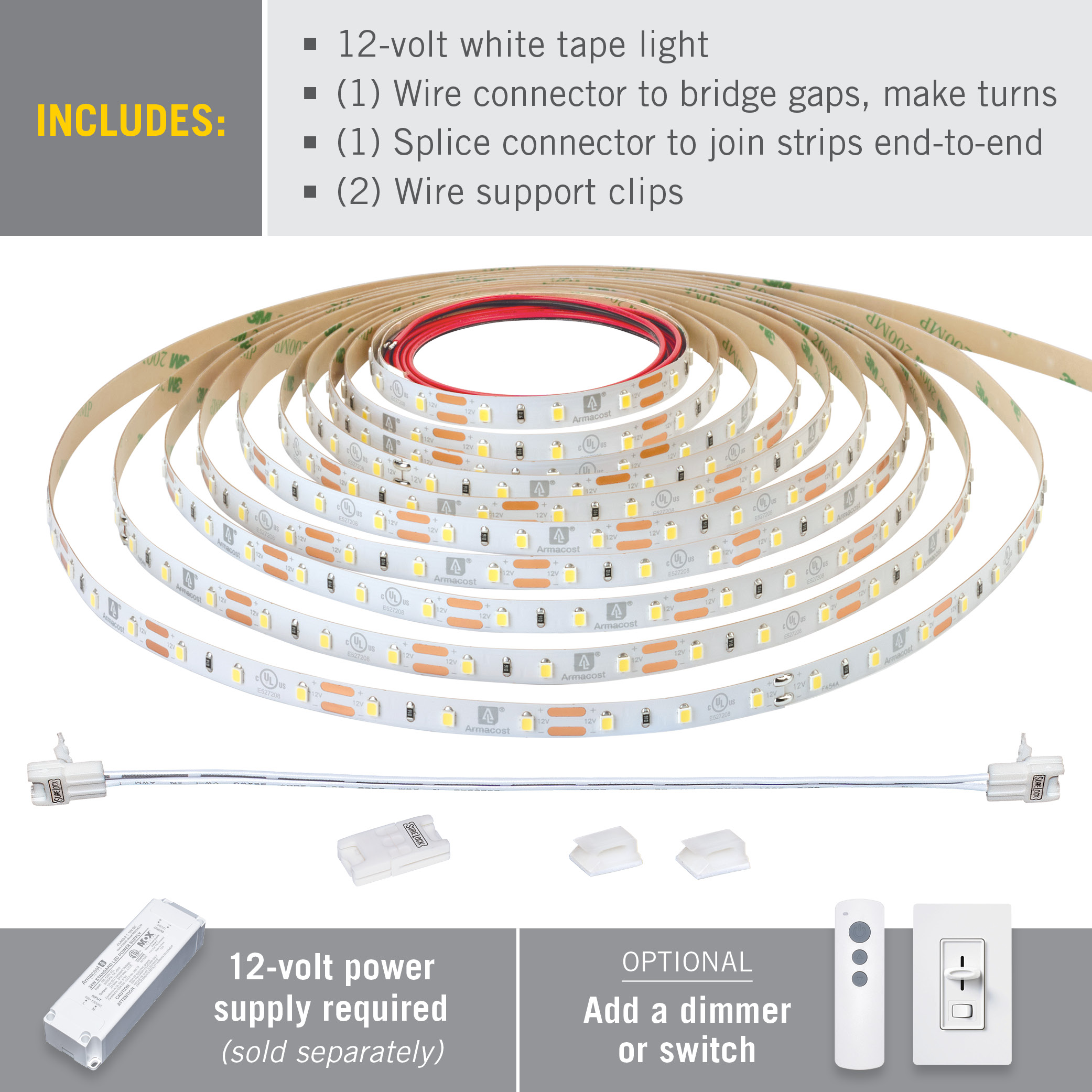 RibbonFlex Pro 12V White LED Strip Light Tape 60 LEDs/m - Picture 2 of 11