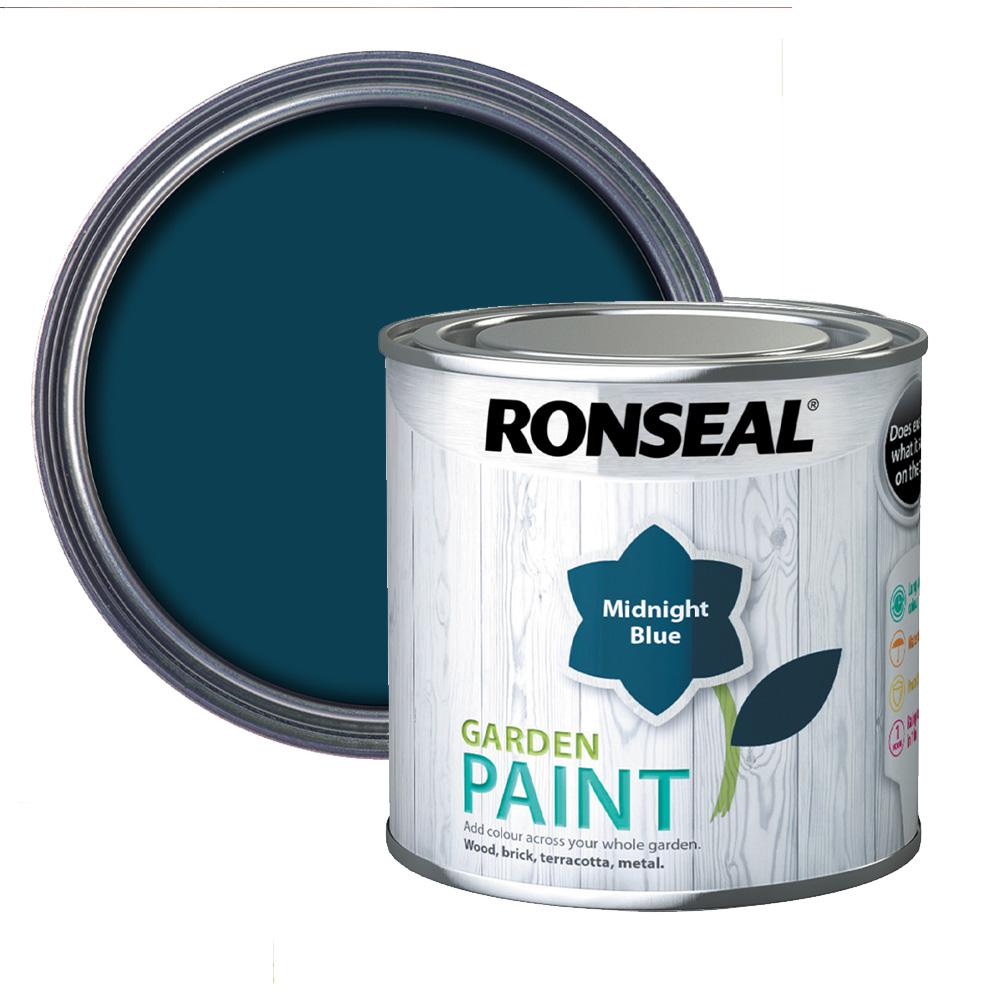 Ronseal Midnight Blue Garden Paint Various Sizes JT Dove