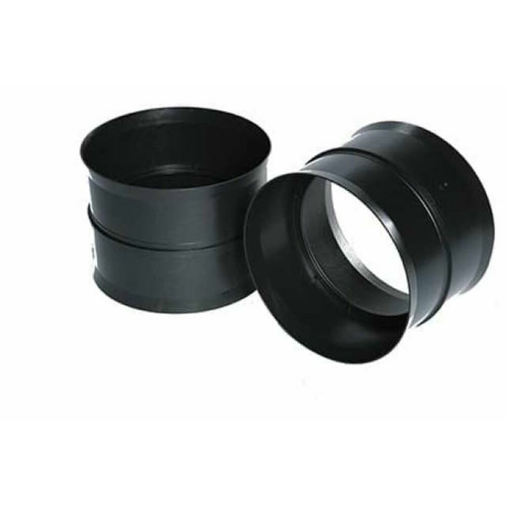 Polypipe Black Ridgidrain Pipe Double Socket Coupling | JT Dove