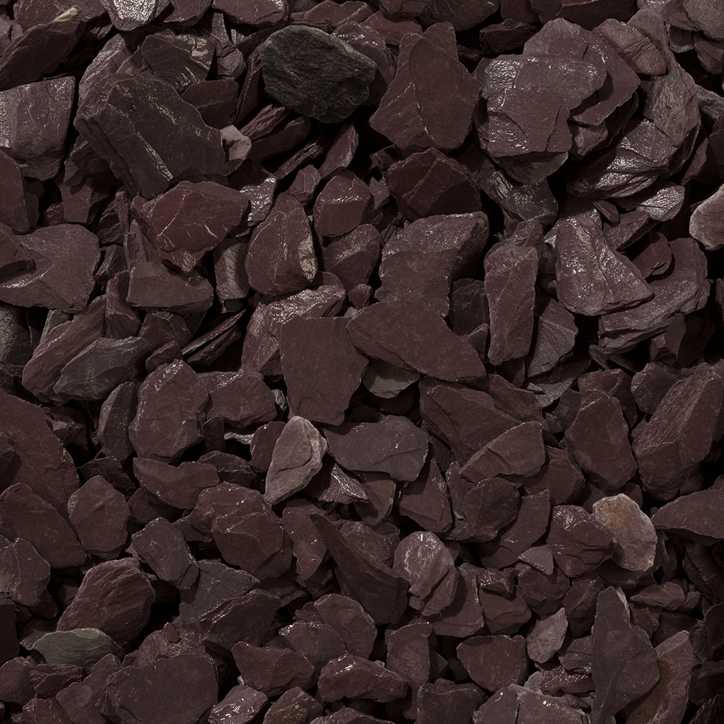 Plum slate chippings 40mm bulk bag cheap
