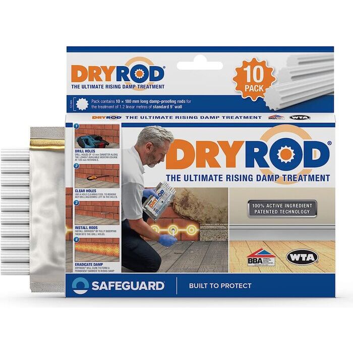 Safeguard Dryrod Damp Proofing Rods (Pack of 10) | JT Dove
