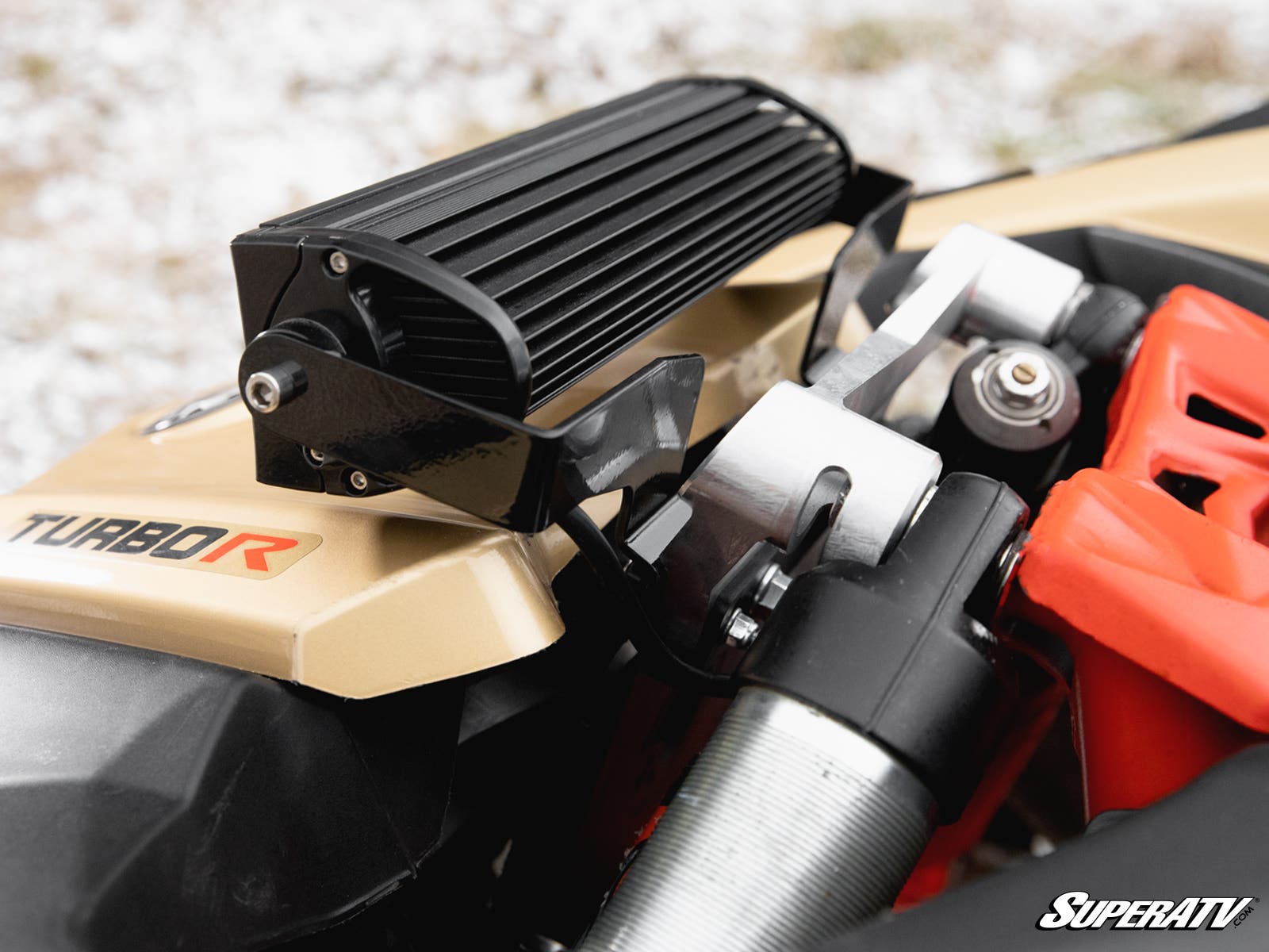SuperATV Can-Am Maverick X3 12" Shock Tower Light Bar Mount with 12" LED Double Row Light Bar