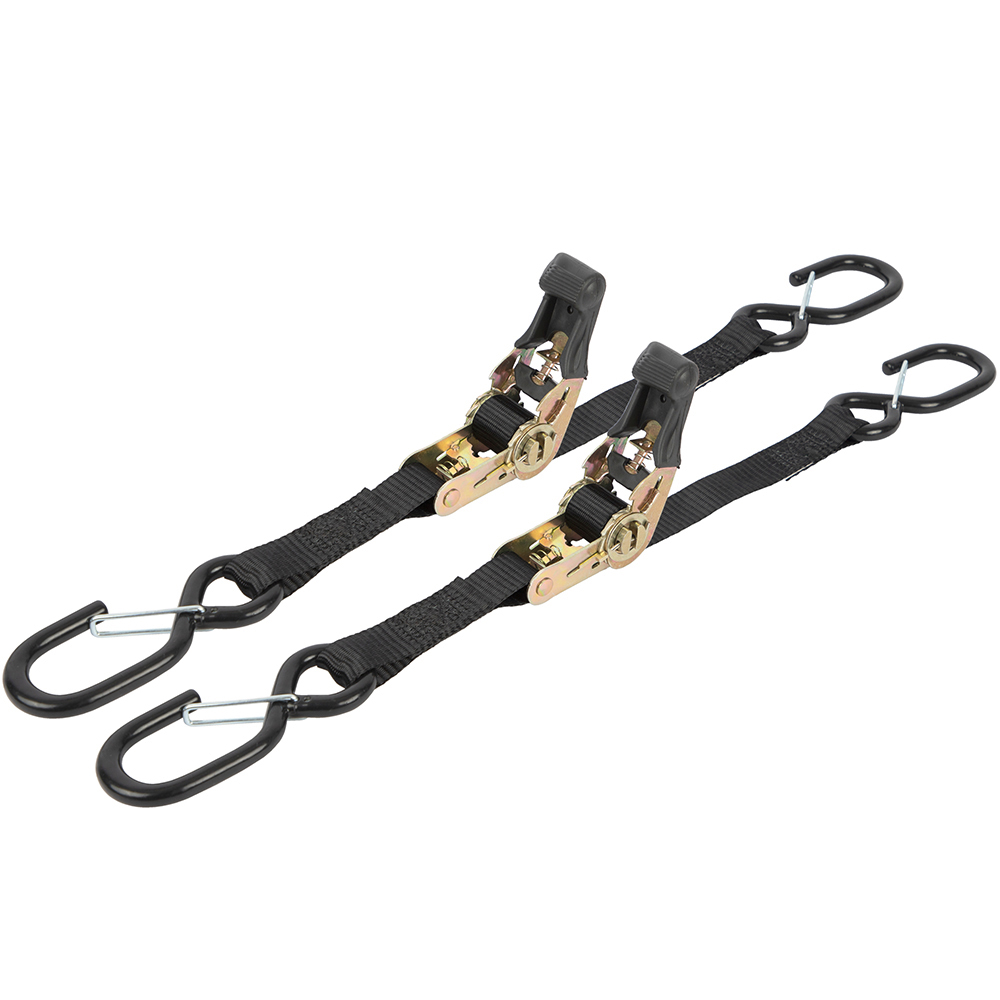 Erickson Ratchet Tie-Down Straps w/ Safety Clip Hooks