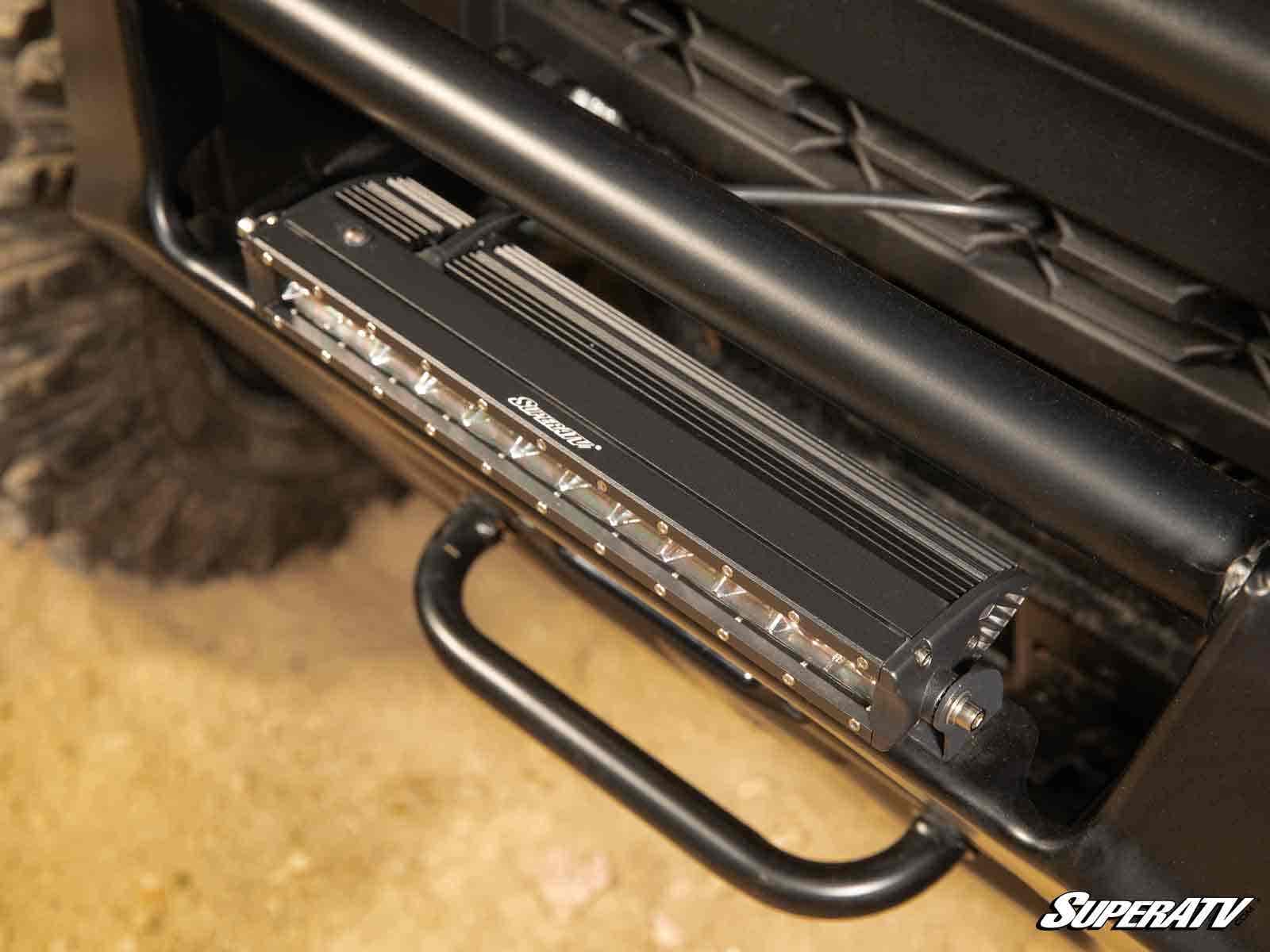 SuperATV Can-Am Maverick X3 12" Shock Tower Light Bar Mount with 12" LED Single Row Light Bar