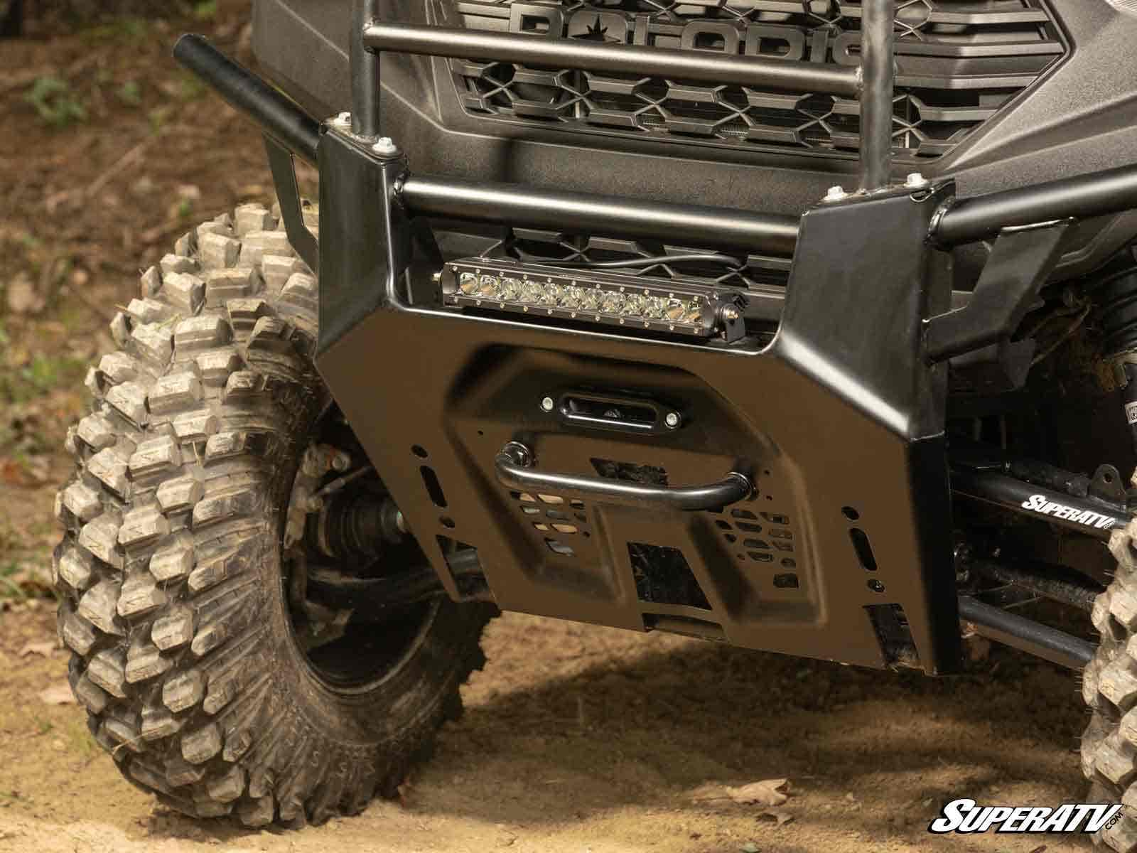 SuperATV Can-Am Maverick X3 12" Shock Tower Light Bar Mount with 12" LED Single Row Light Bar
