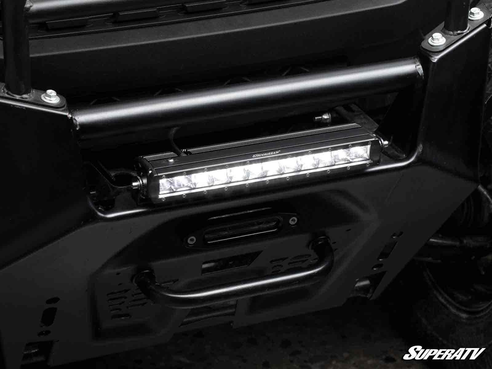 SuperATV Can-Am Maverick X3 12" Shock Tower Light Bar Mount with 12" LED Single Row Light Bar