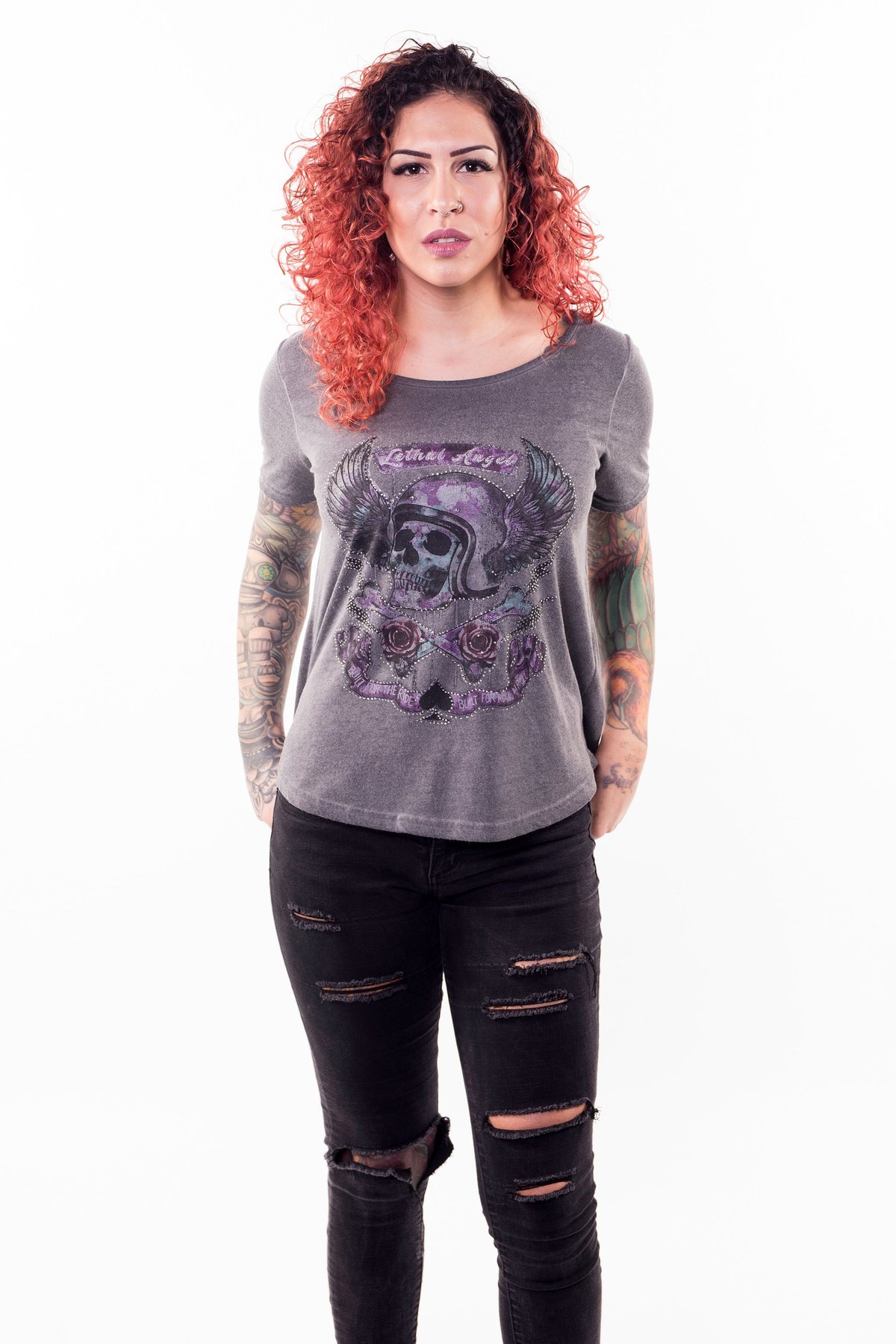 Lethal Angel Women's Sin on Wheels Tee