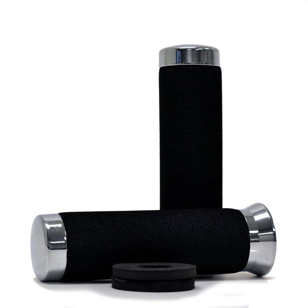 Emgo Foam Grips with Chrome Ends