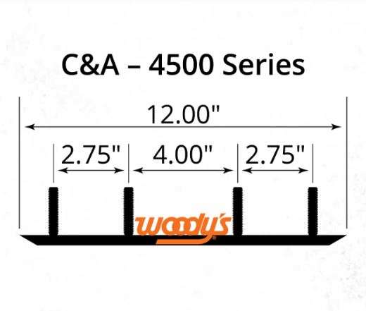 Patins de course en carbure Woody's SnoCross Competition Flat-Top pour mini-ski C&amp;A Pro Ultra III
