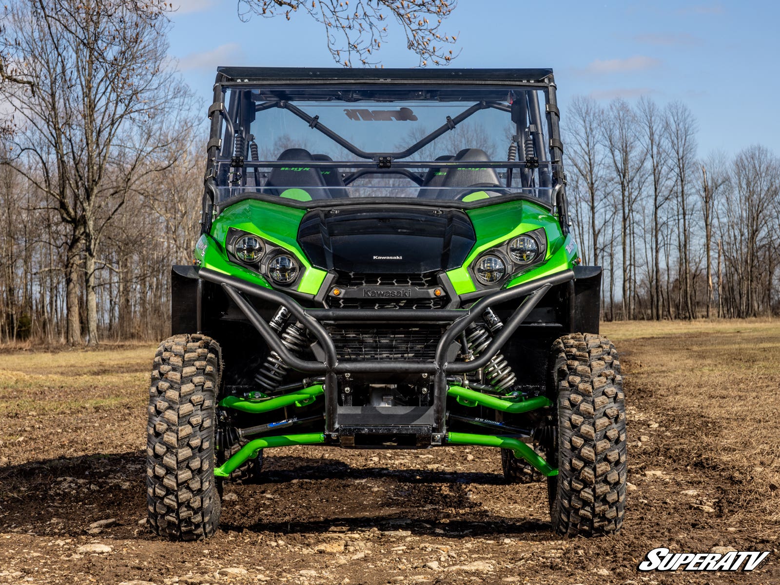 SuperATV Scratch Resistant Polycarbonate Flip-Down Front Windshield
