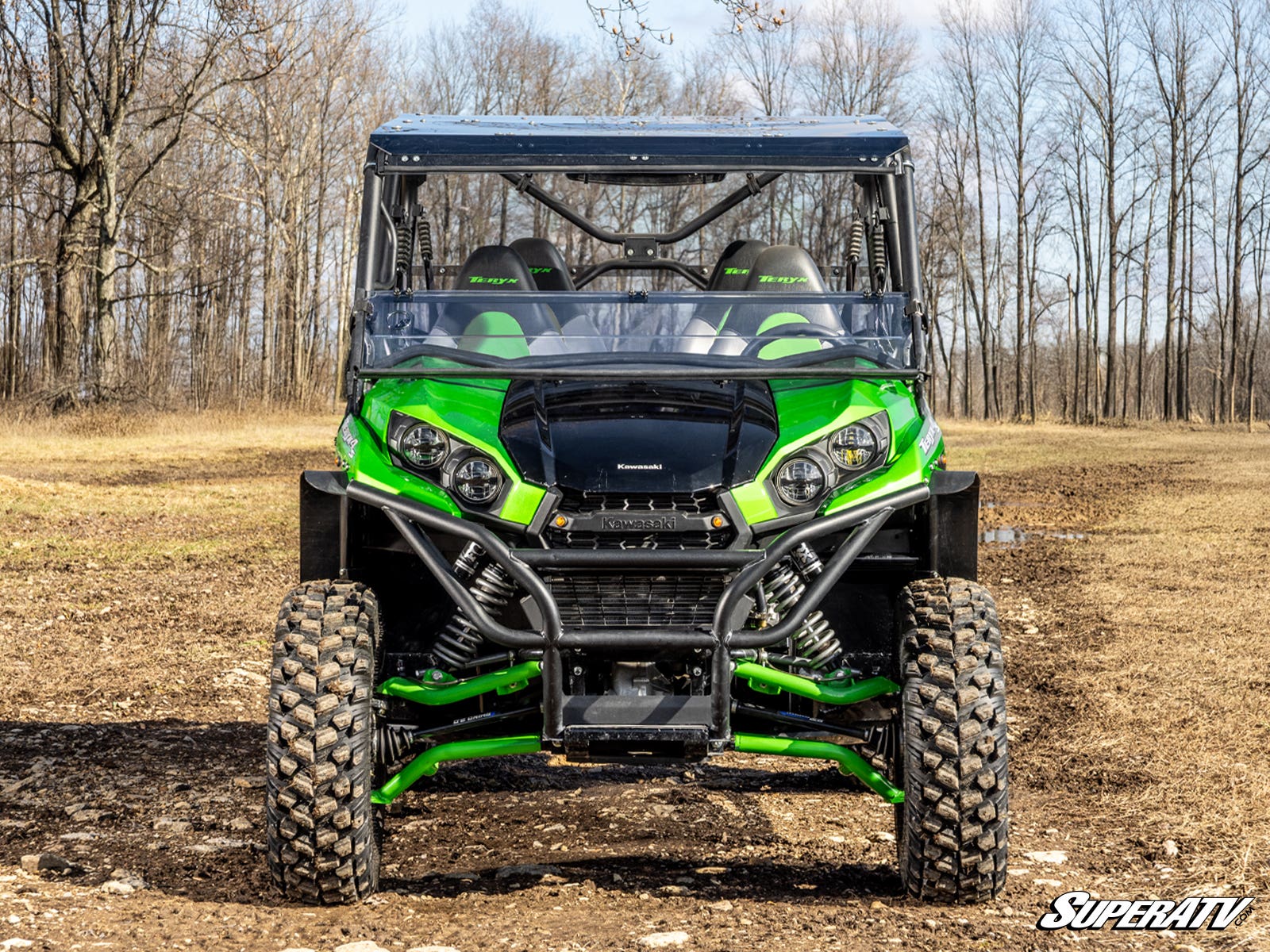 SuperATV Scratch Resistant Polycarbonate Flip-Down Front Windshield