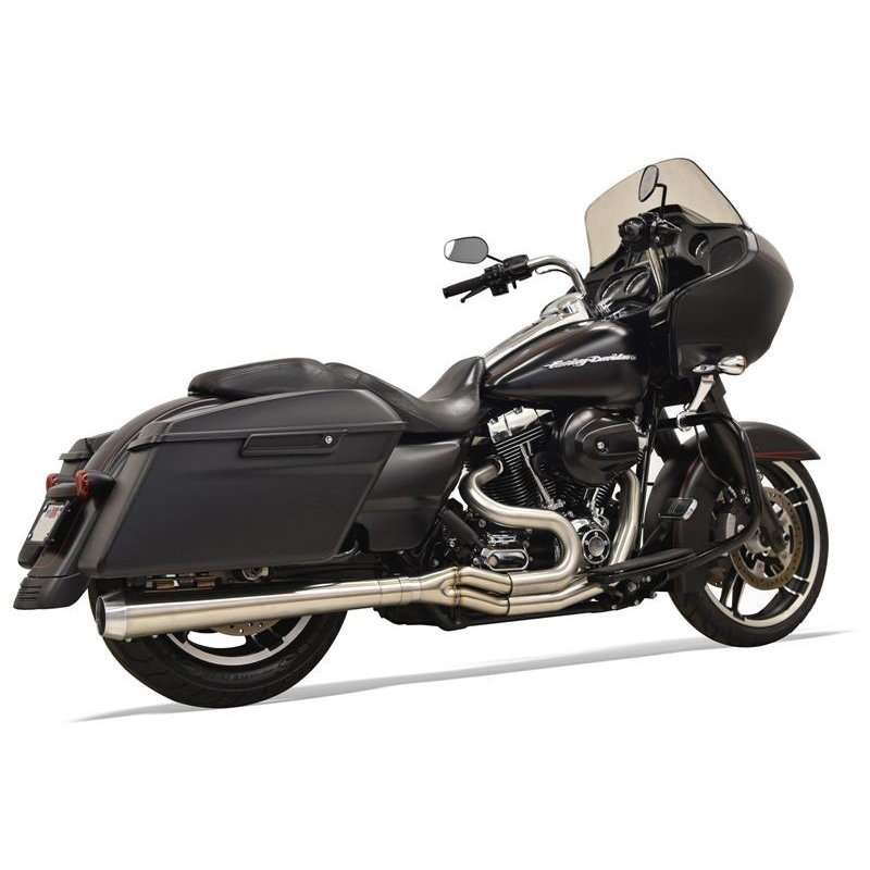 Échappement long 2 en 1 en acier inoxydable Bassani Road Rage III