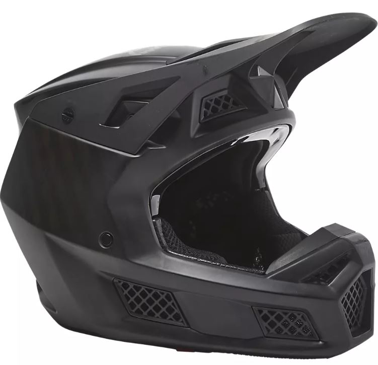 Fox Racing V3 RS Black Carbon Helmet (Closeout)