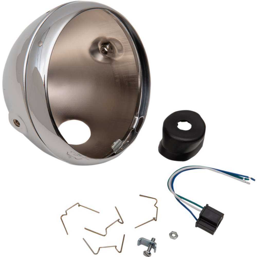 EMGO Lucas-Style Side-Mount Motorcycle Headlight Shell