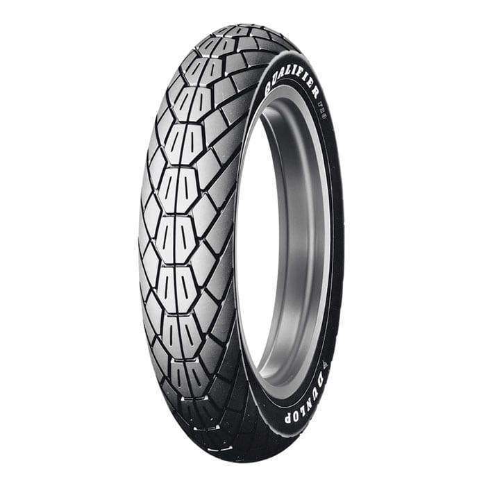 Pneu avant Dunlop F20 avec lettres blanches