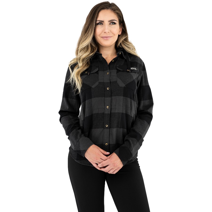 Chemise à capuche en flanelle pour femme FXR Timber (liquidation)