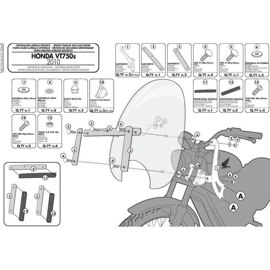 Kit de montage de pare-brise Kappa Metric Cruiser