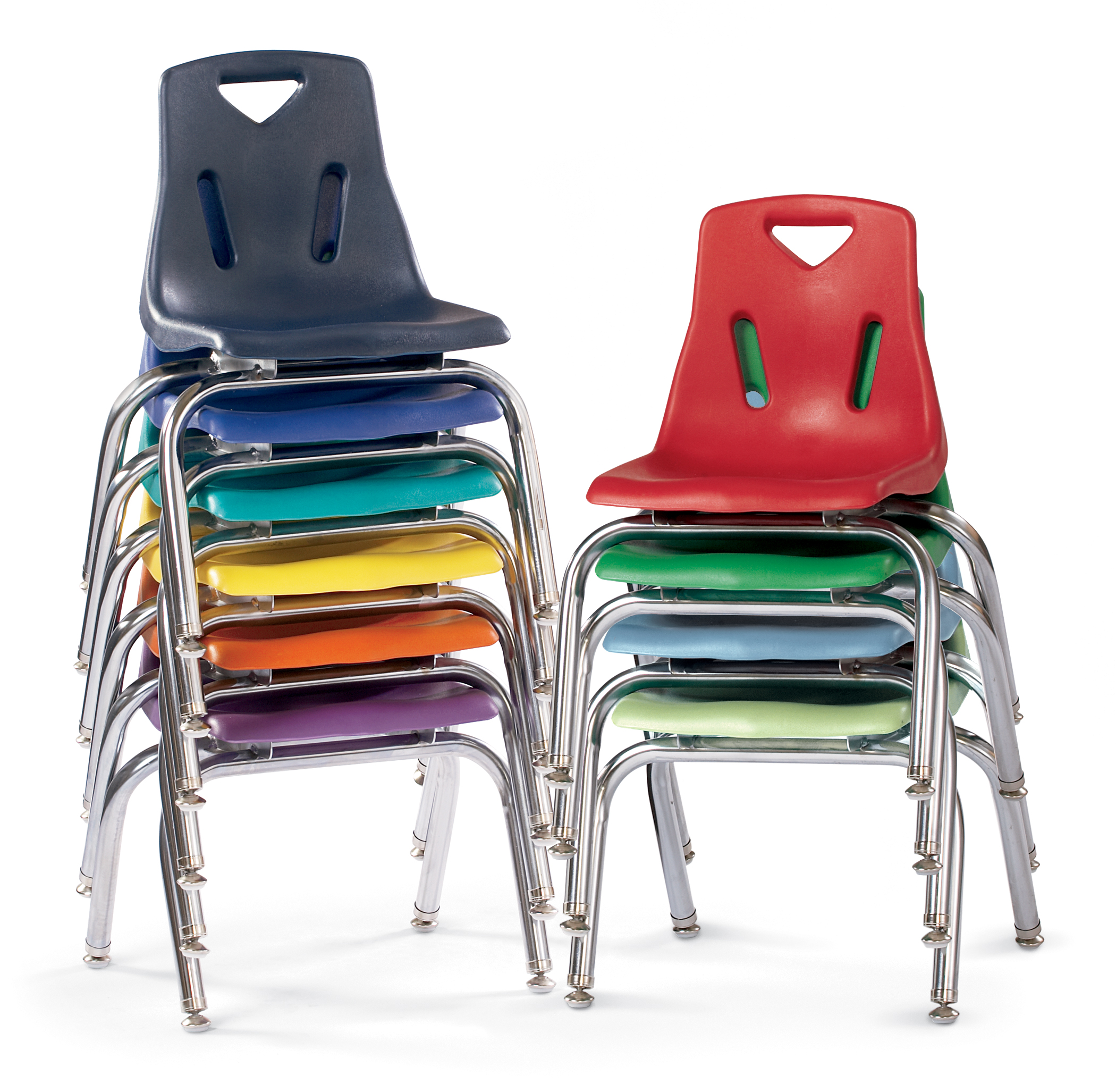 Bulk Buy Berries  Stacking Chair with Chrome-Plated Legs - 14