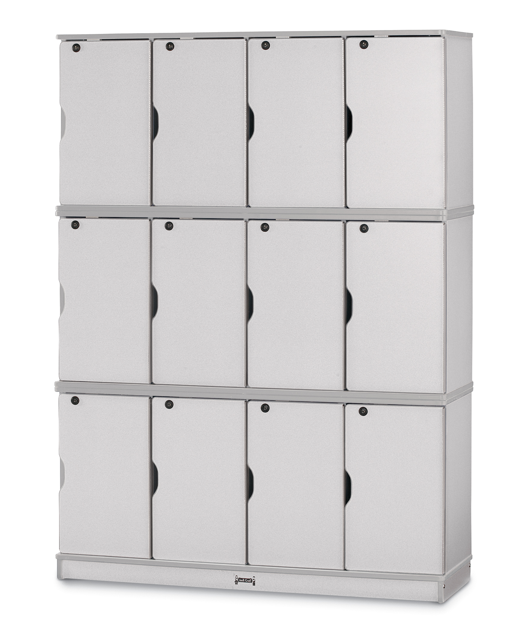 Rainbow Accents® Stacking Lockable Lockers - Triple Stack - Gray