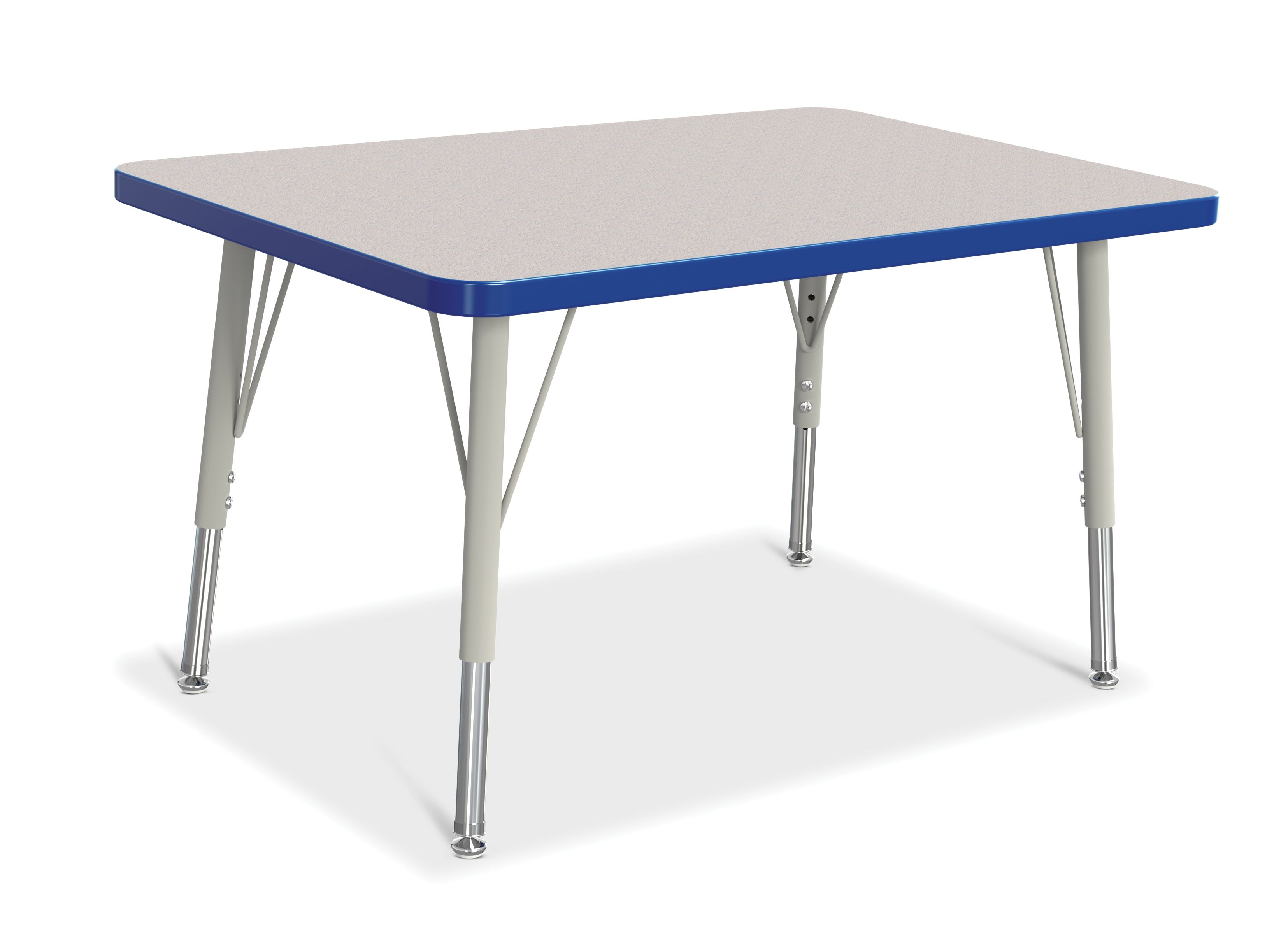 Jonti-Craft Berries Elementary Height Gray Top Rectangular Table
