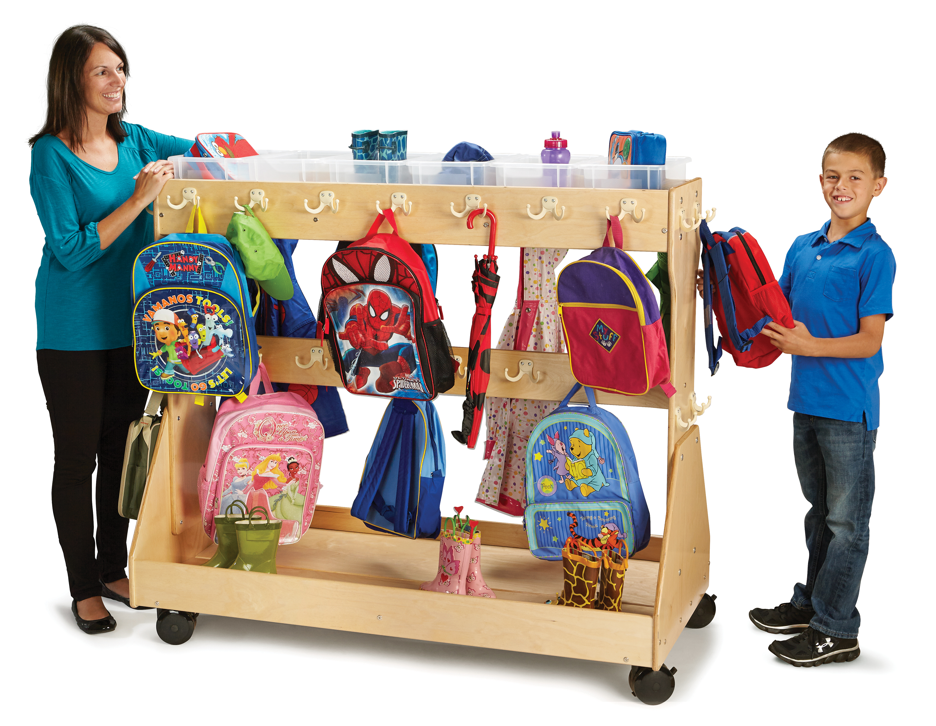 Bulk Buy Jonti-Craft Mobile Backpack Cart - with Clear Cubbie-Trays ...