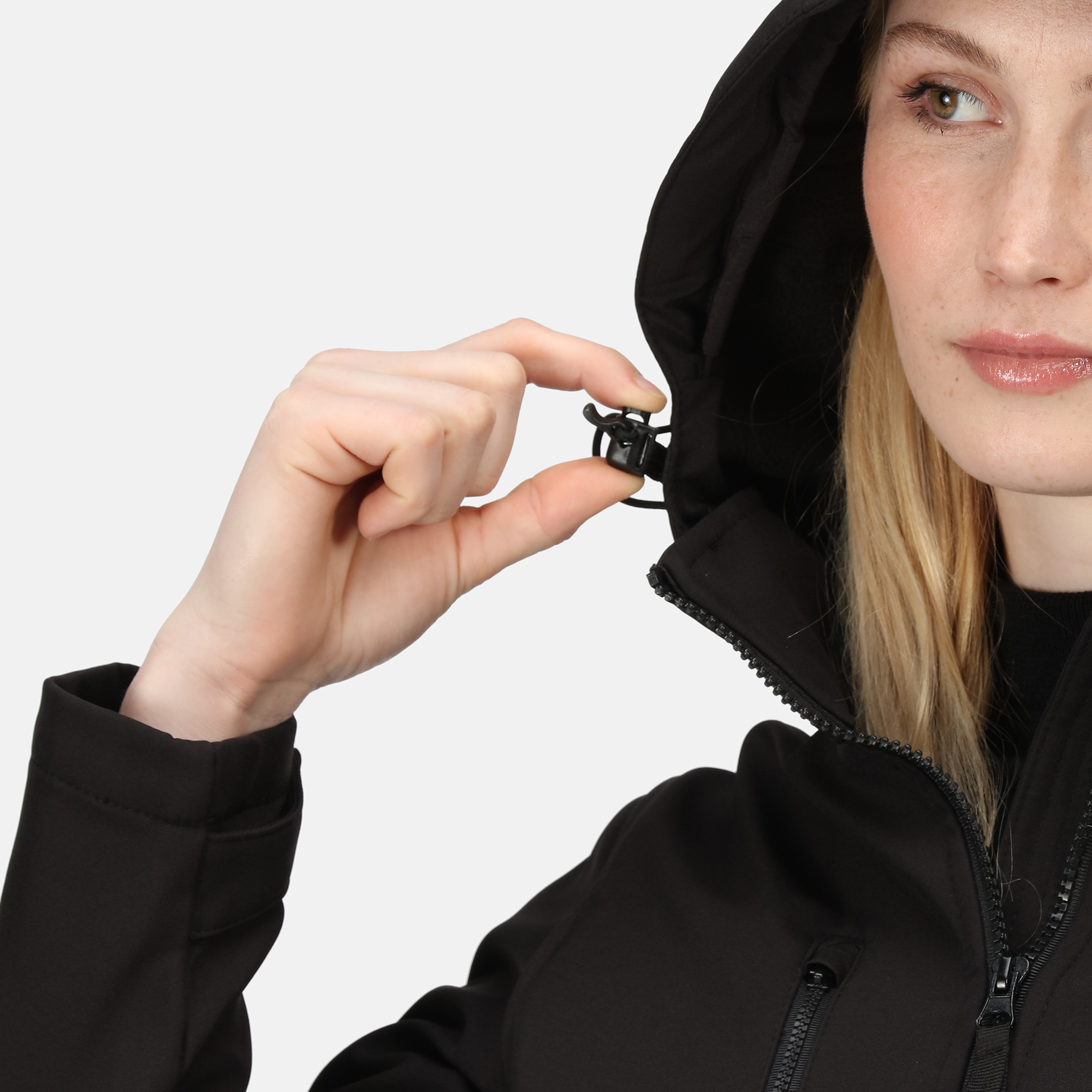 WOMEN S VENTURER 3 LAYER HOODED PRINTABLE SOFTSHELL JACKET