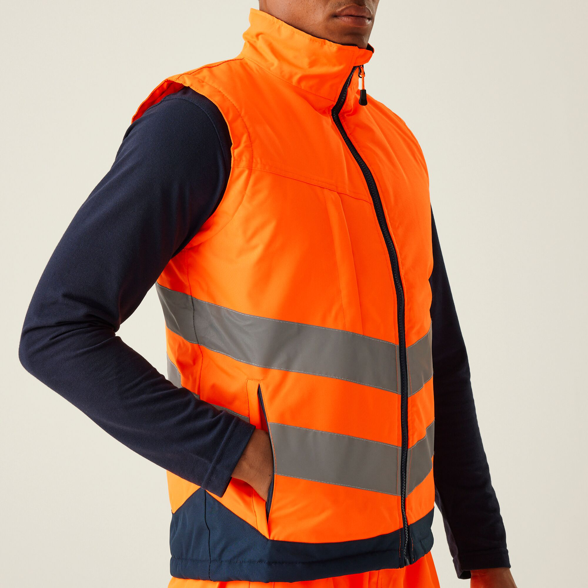 HI-VIS PRO TWO-TONE INSULATED BODYWARMER - Regatta Professional