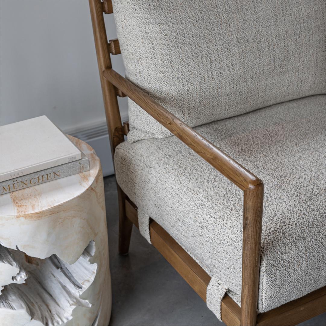 Faye Queen Bed - Off White