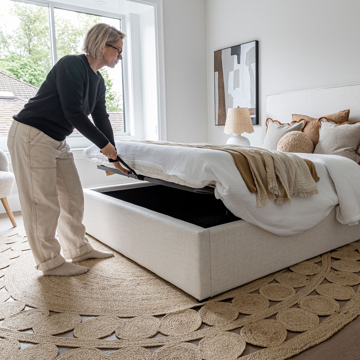 Julia Bed Cream - Novo Furniture