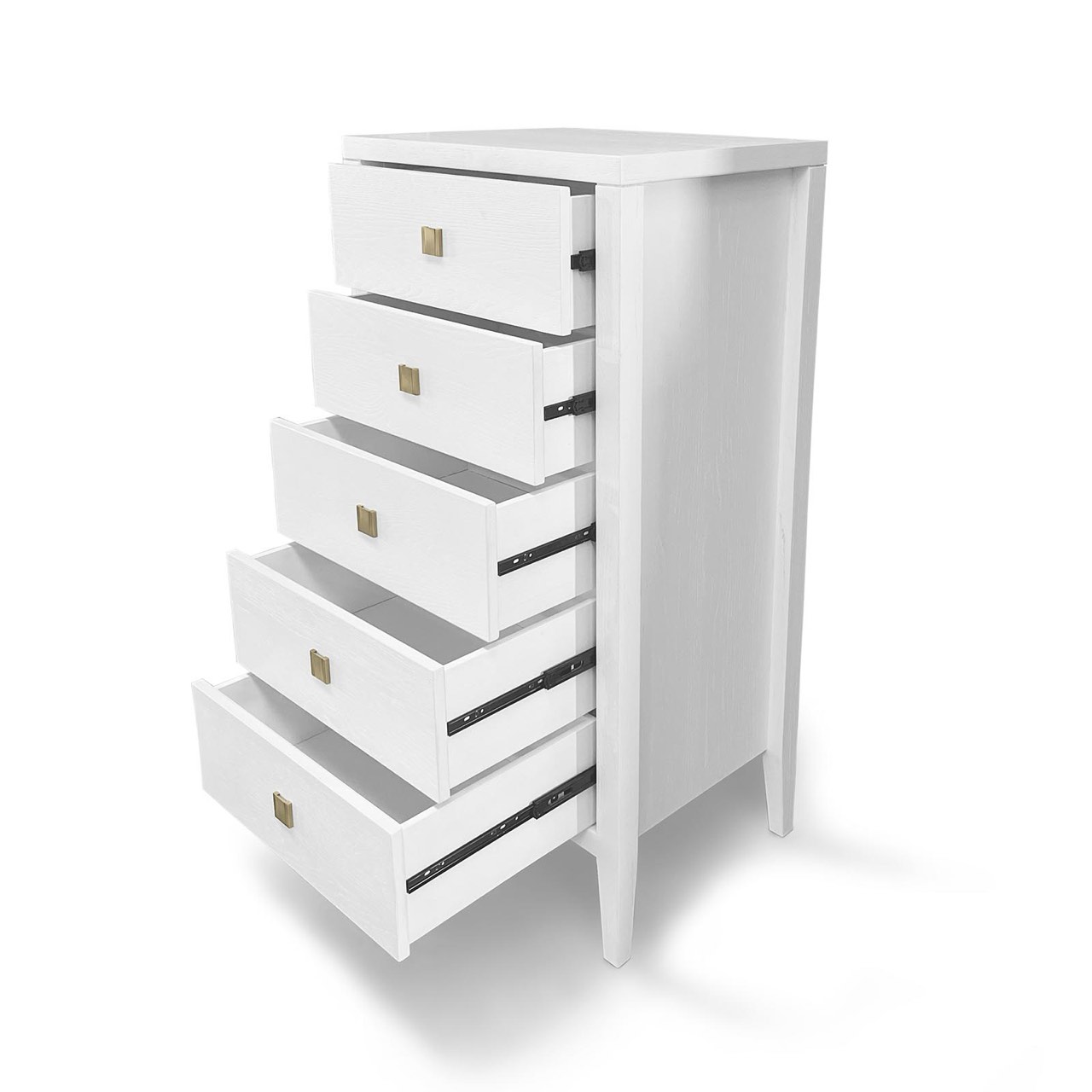 Hara 5 Drawer Tall Dresser - White