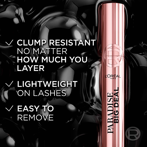L'Oréal Paris Paradise Big Deal Volumizing Mascara, Buildable & Lengthening Mascara, No Clumps, Lightweight, Black 10.9 ml