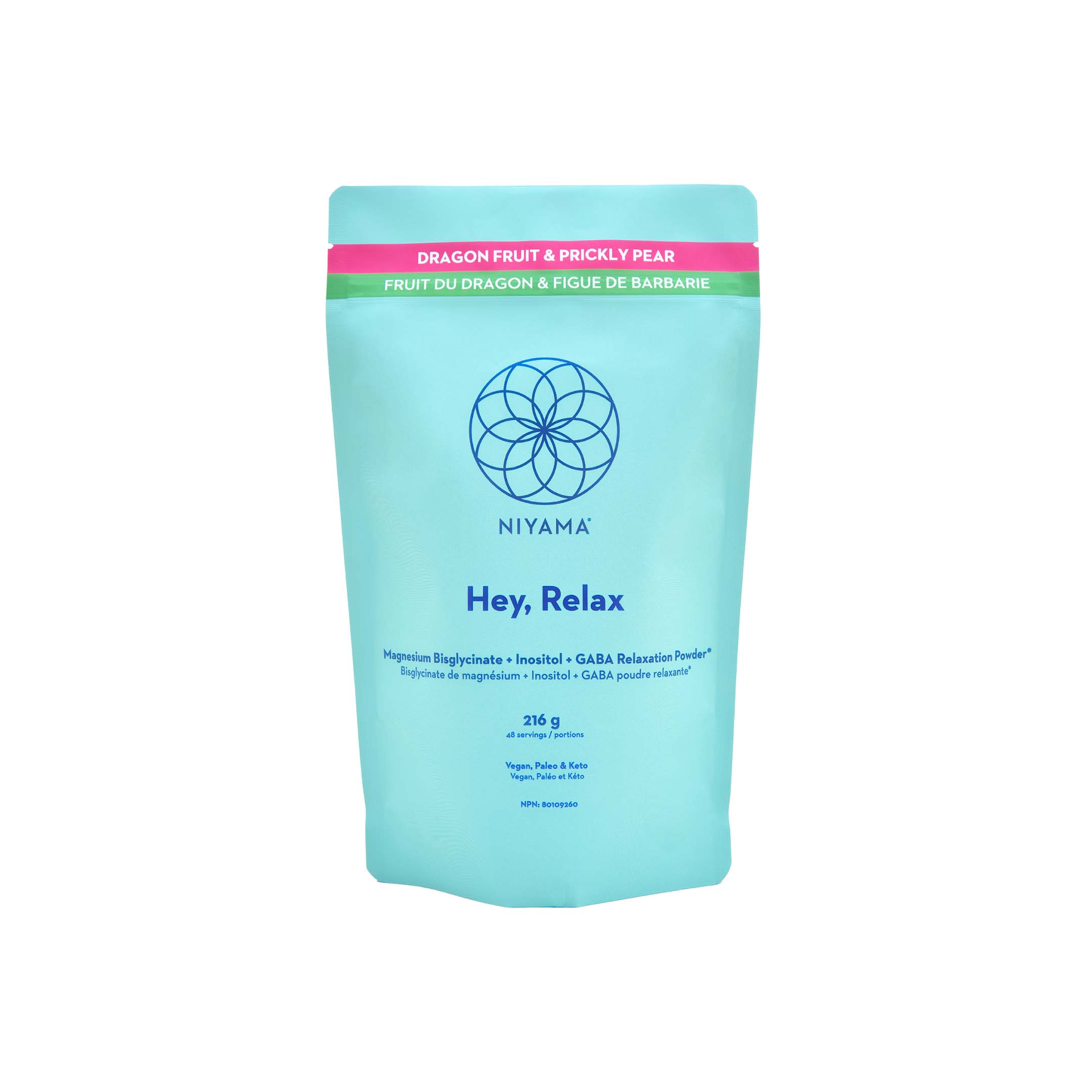 Hey Relax  Magnesium Bisglycinate + Inositol + Gaba - Dragon Fruit Flavour