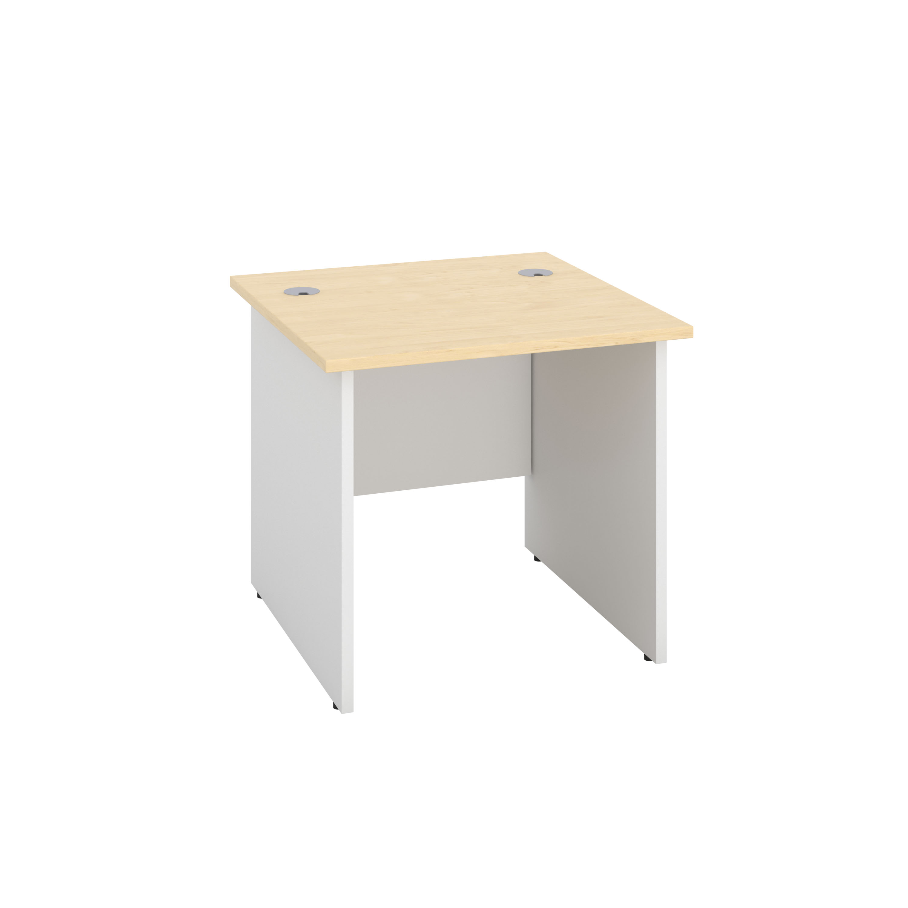 Panel Rectangular Desk | 800X800 | Maple/White