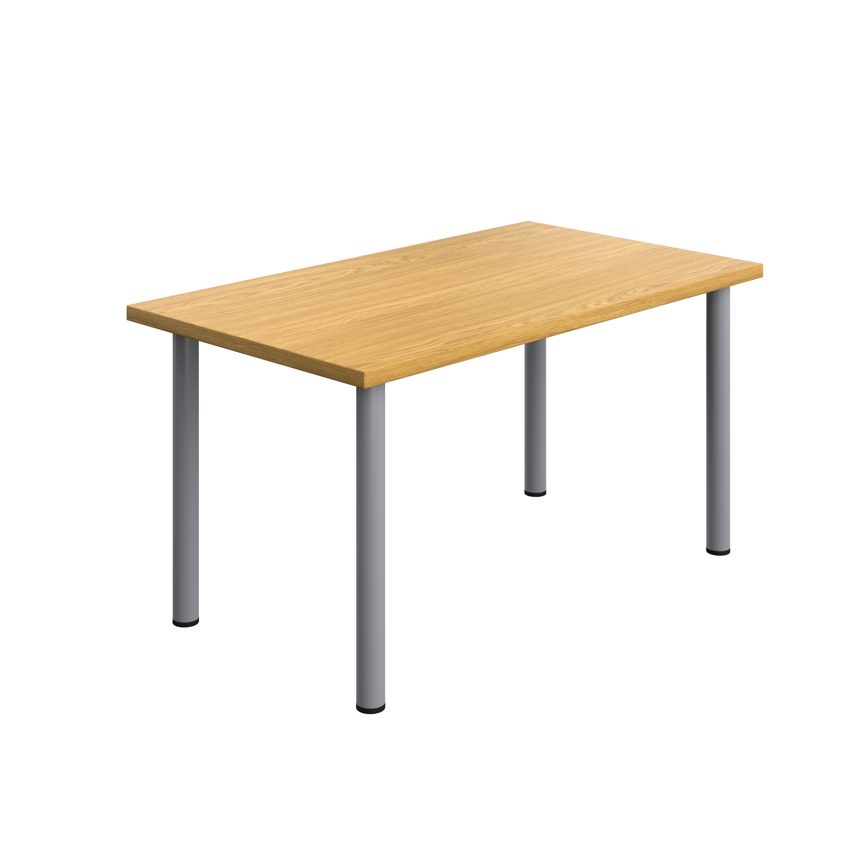 One Fraction Plus Rectangular Meeting Table | 1480mm | Nova Oak/Silver