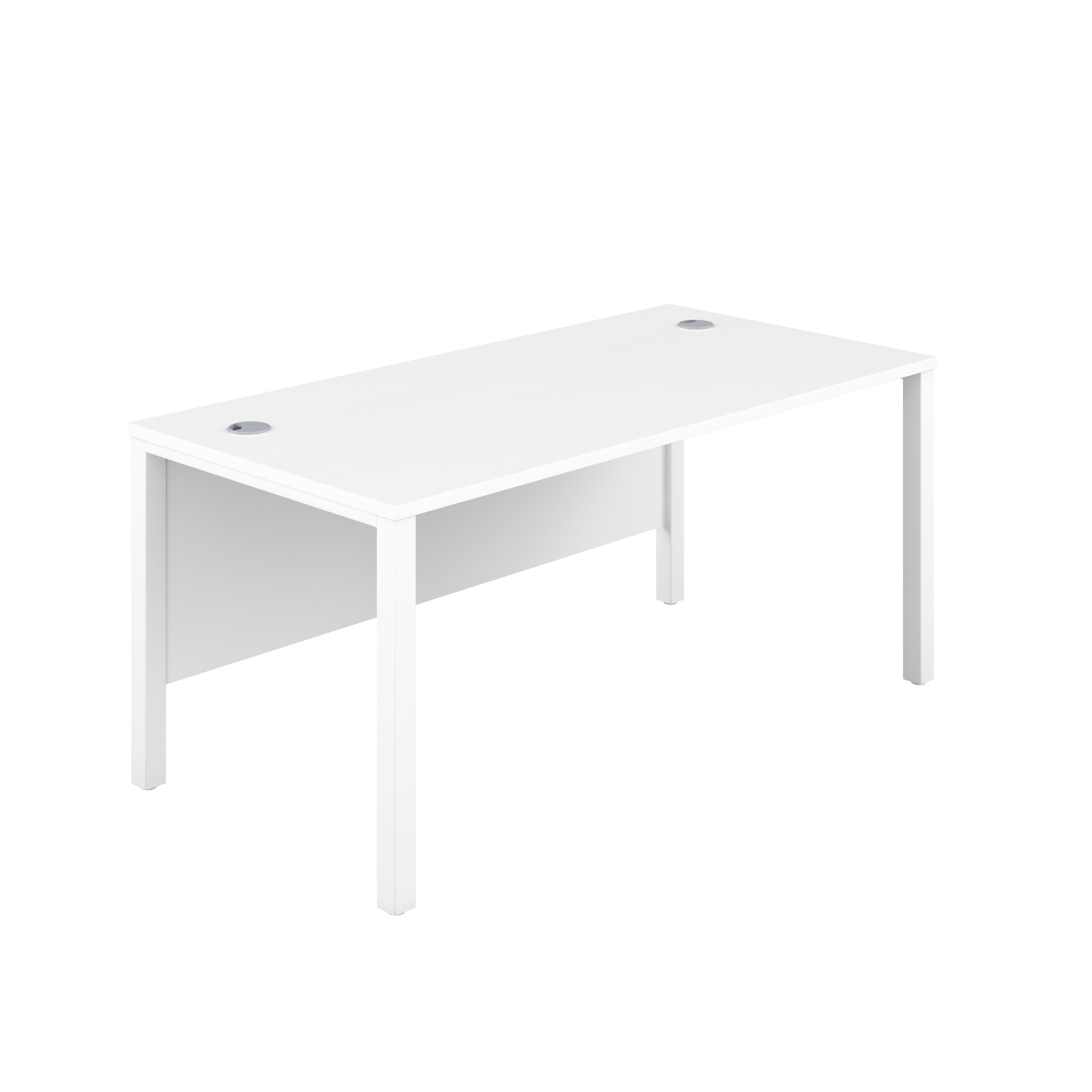 Goal Post Rectangular Desk | 1200X600 | White/White