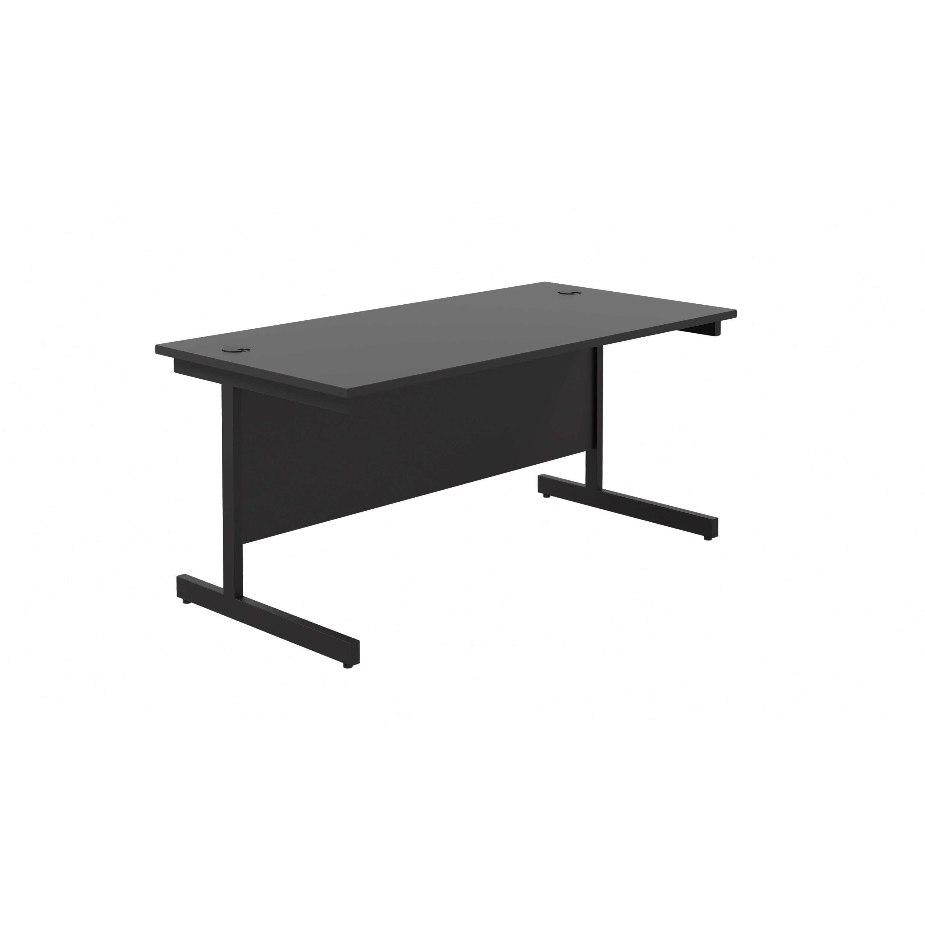 Single Upright Rectangular Desk | 1800X800 | Black/Black