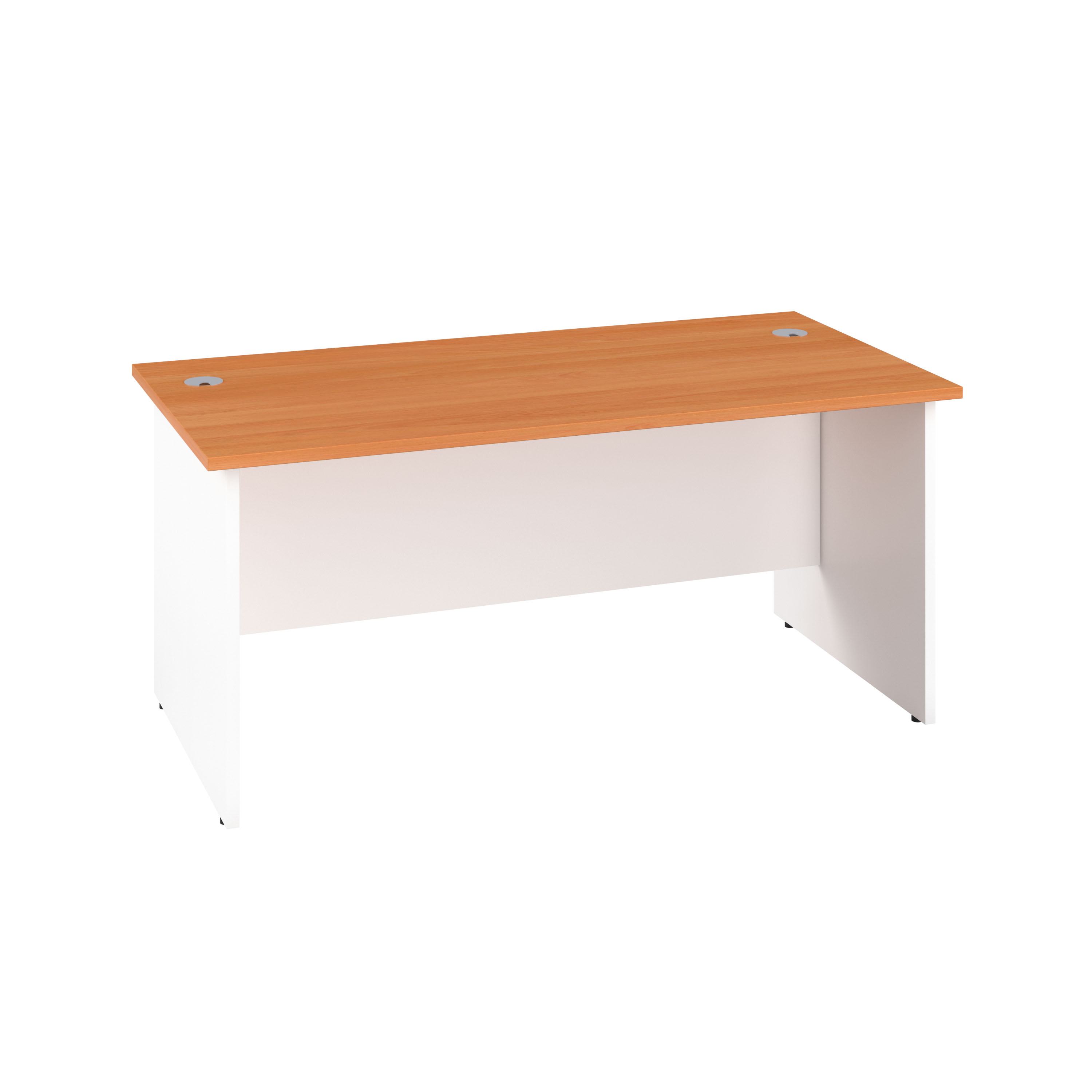 Panel Rectangular Desk | 1400X600 | Beech/White