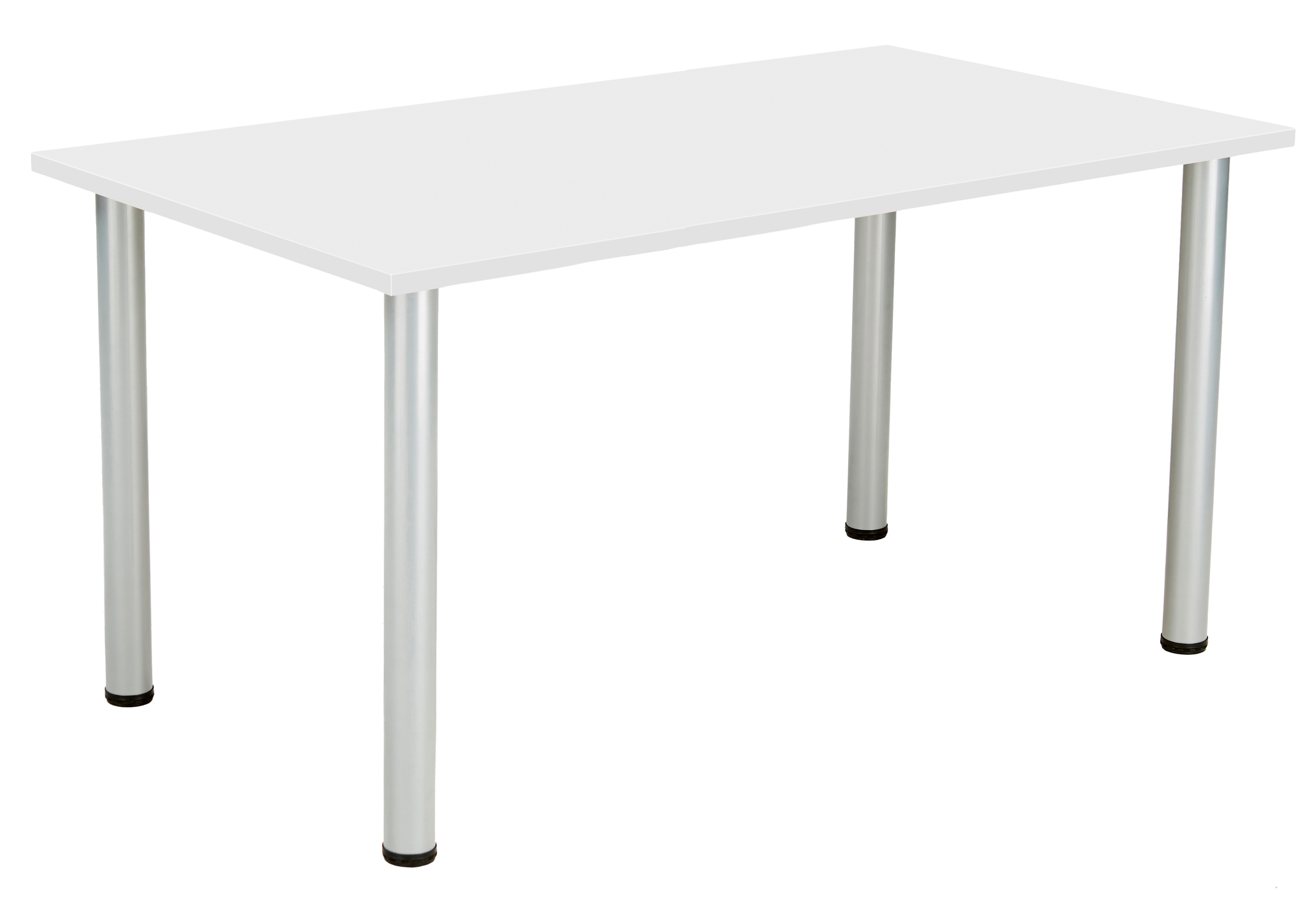 One Fraction Plus Rectangular Meeting Table | 1480mm | White/Silver
