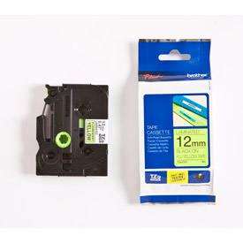 Brother TZEC31 Black on Yellow 8M x 12mm Fluorescent Laminated Tape