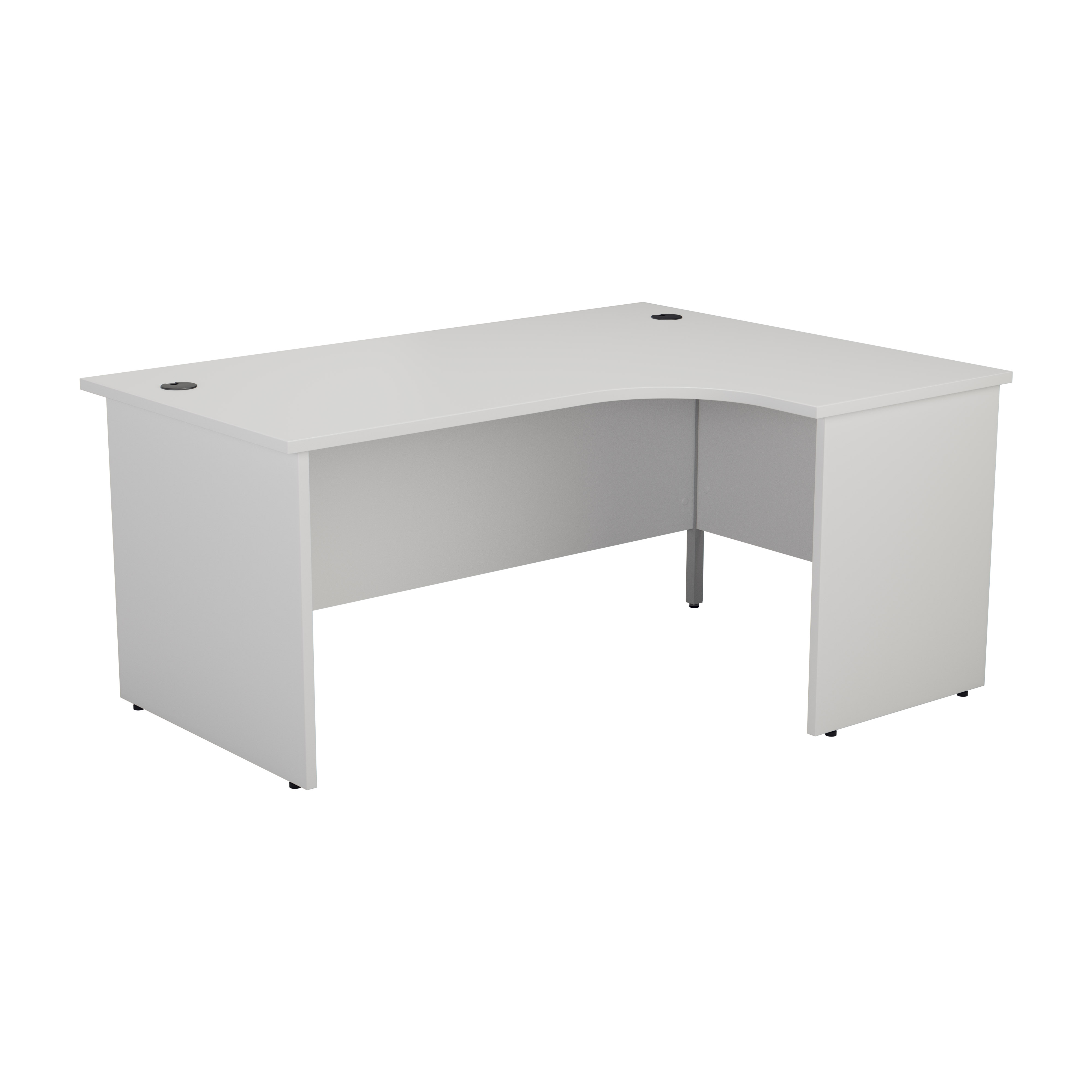 Panel Right Hand Radial Desk | 1600X1200 | White /White