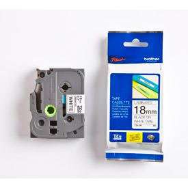 Brother TZE241 Black on White 8M x 18mm Gloss Tape