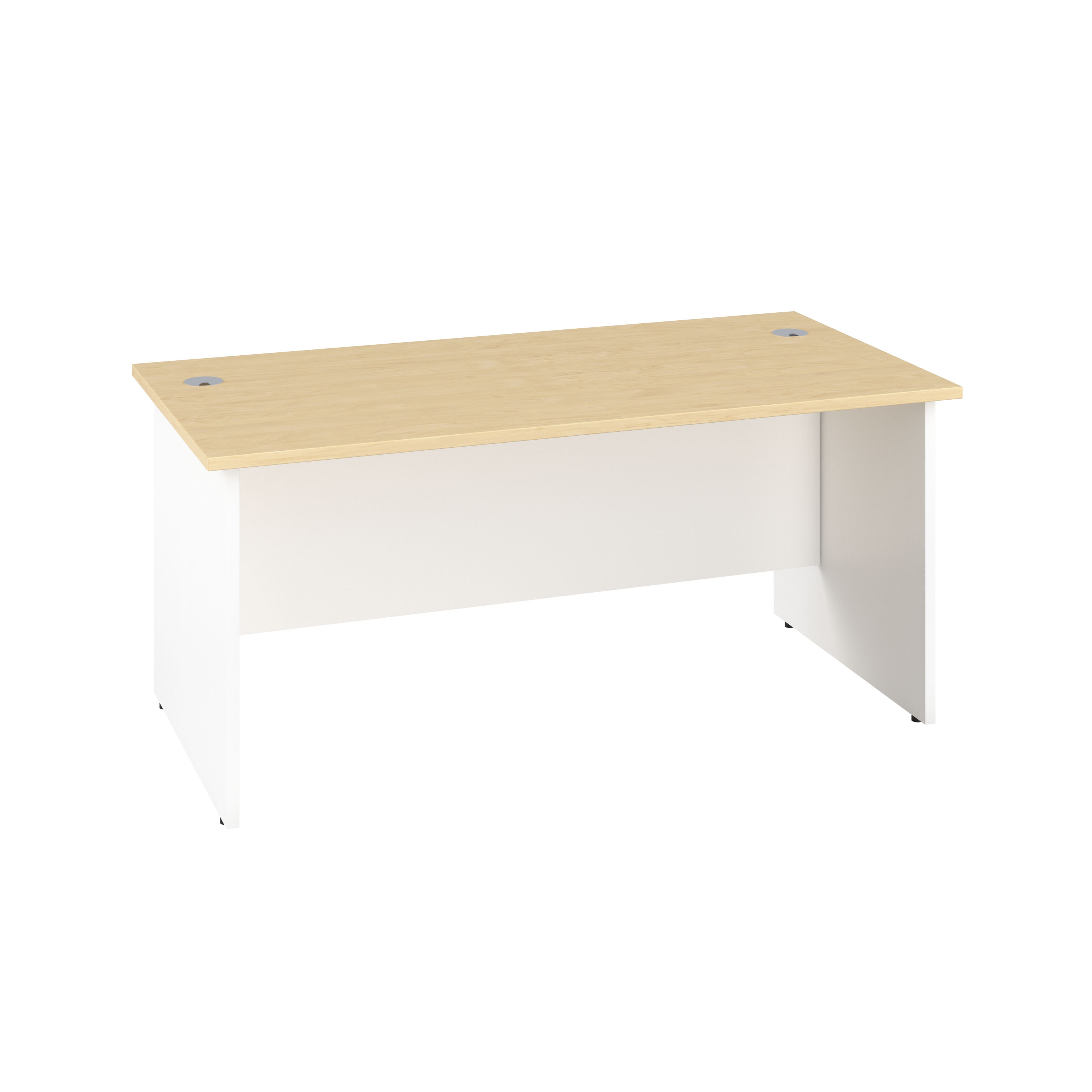 Panel Rectangular Desk | 1800X600 | Maple/White